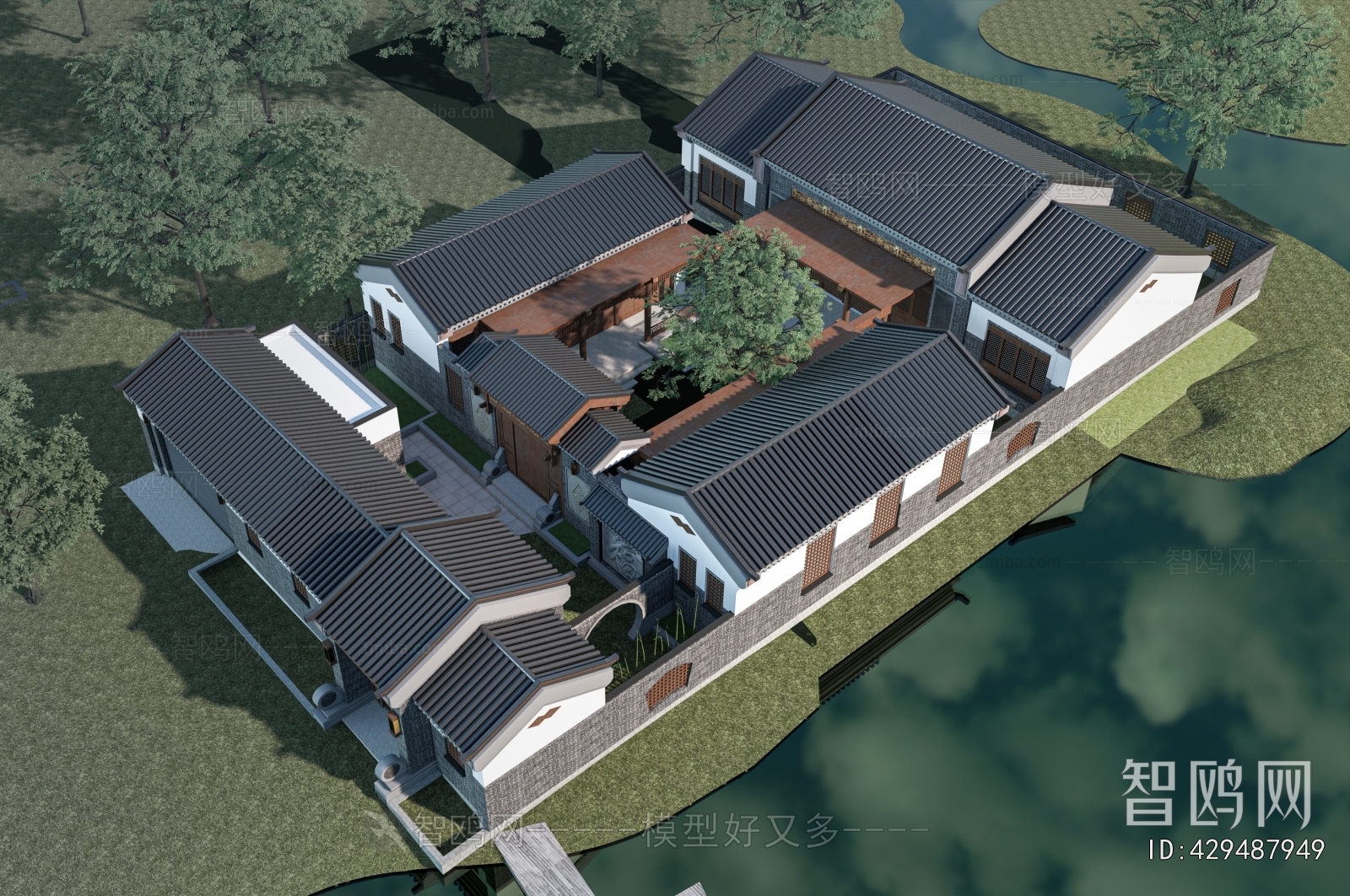 Chinese Style Architectural Bird's-eye View Planning