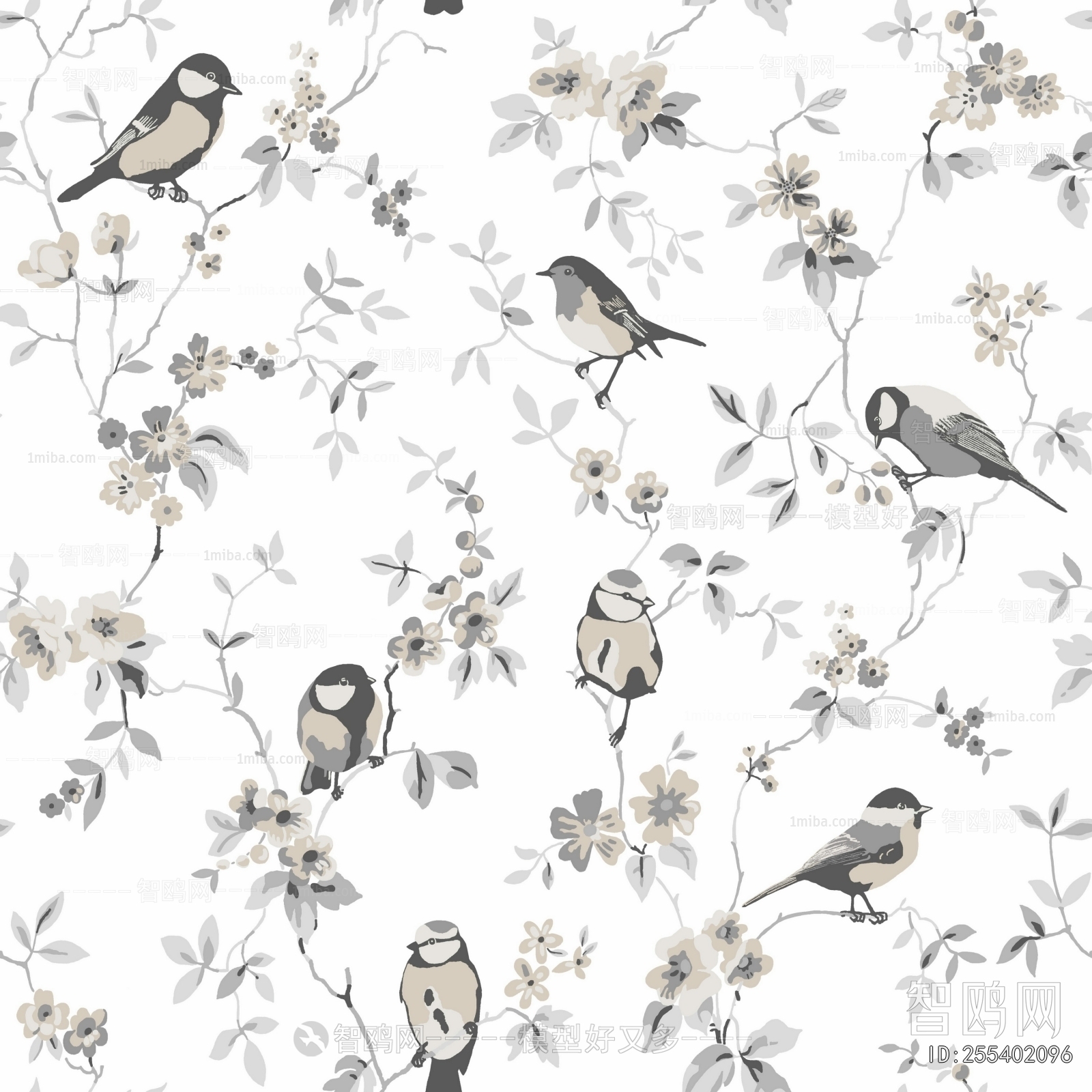 Animal And Plant Pattern Wallpaper