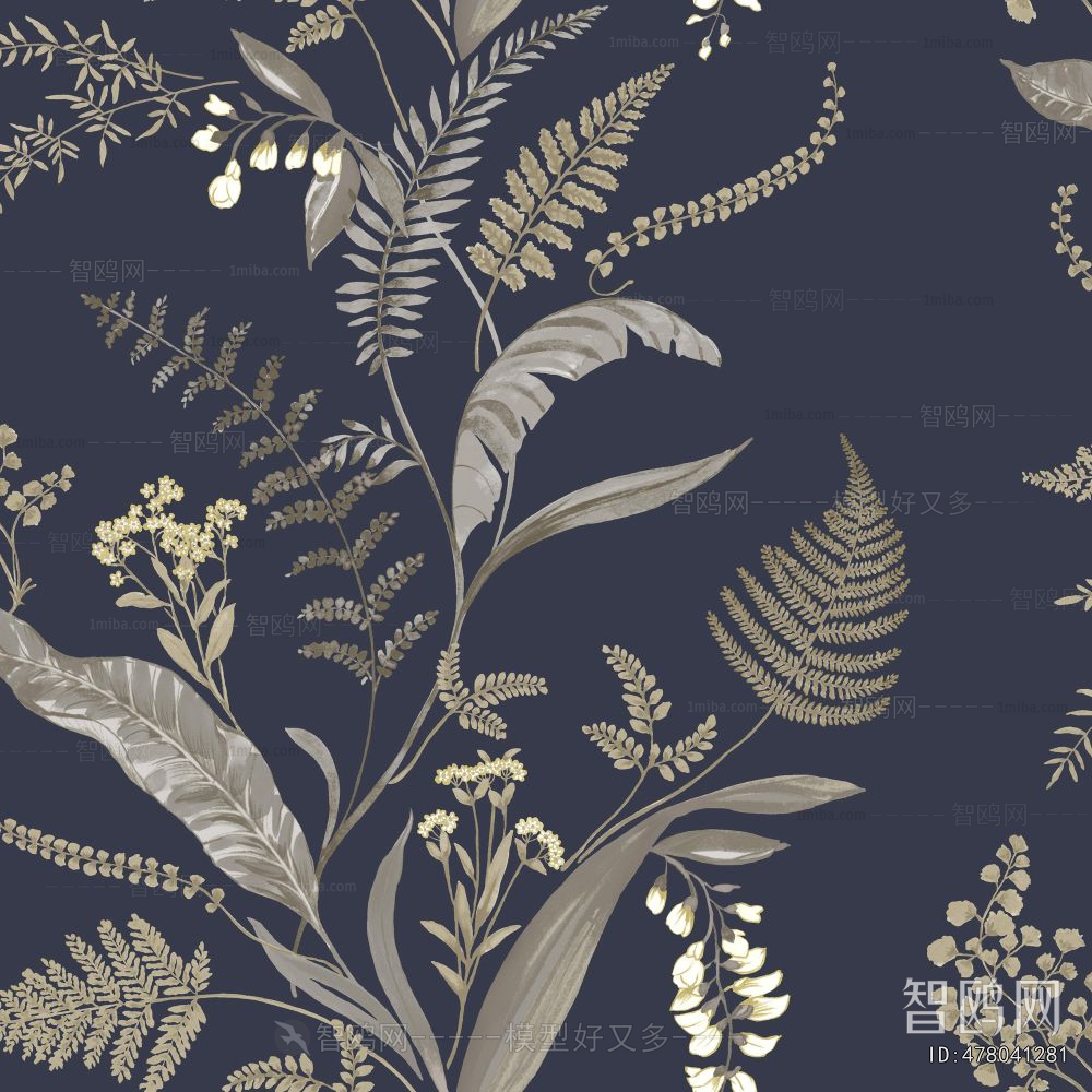 Animal And Plant Pattern Wallpaper