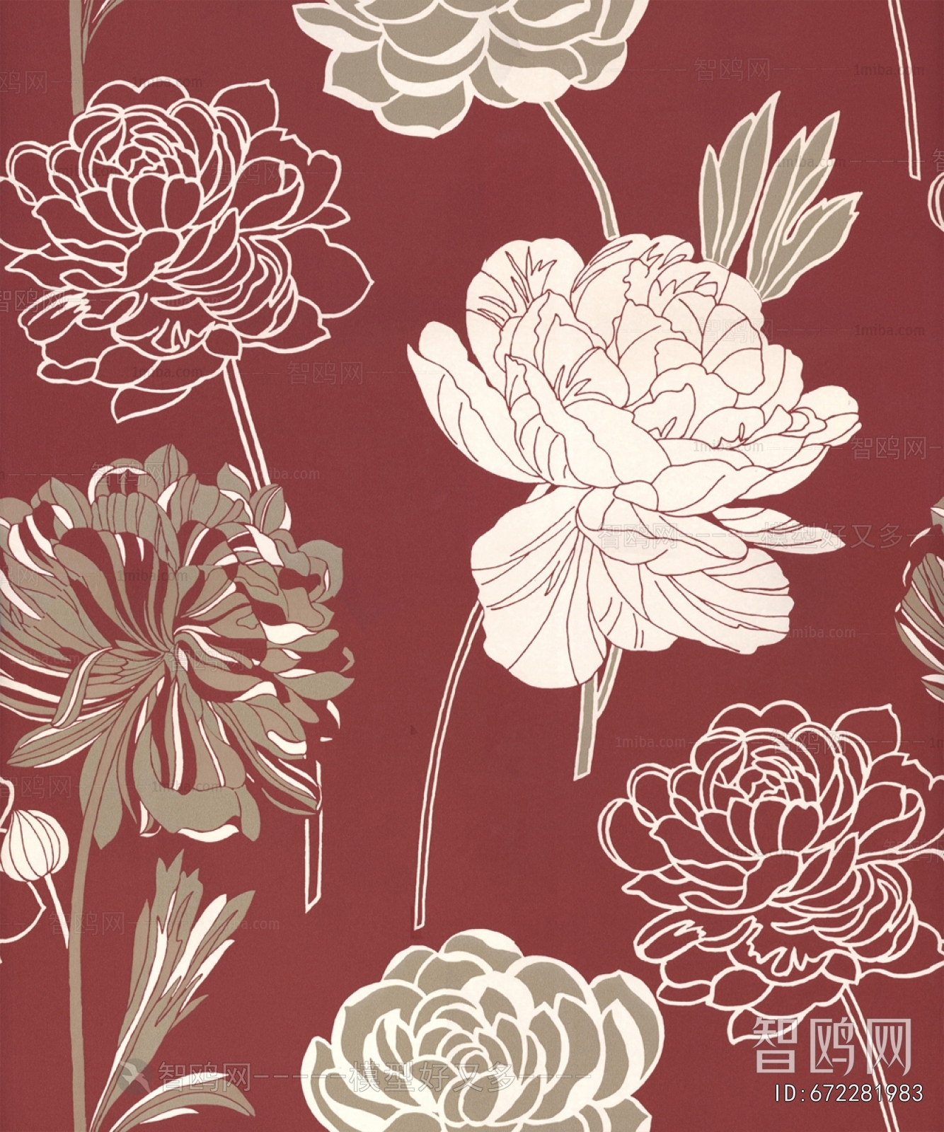 Animal And Plant Pattern Wallpaper