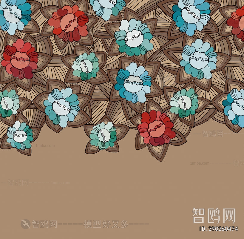 Animal And Plant Pattern Wallpaper