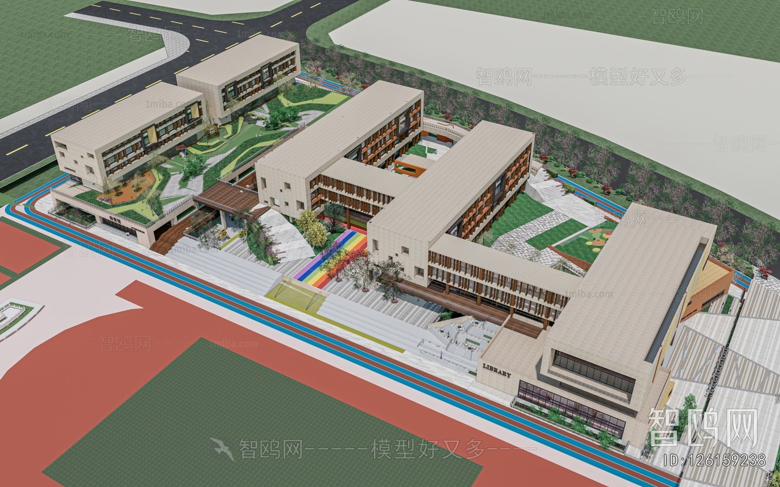 Modern Architectural Bird's-eye View Planning