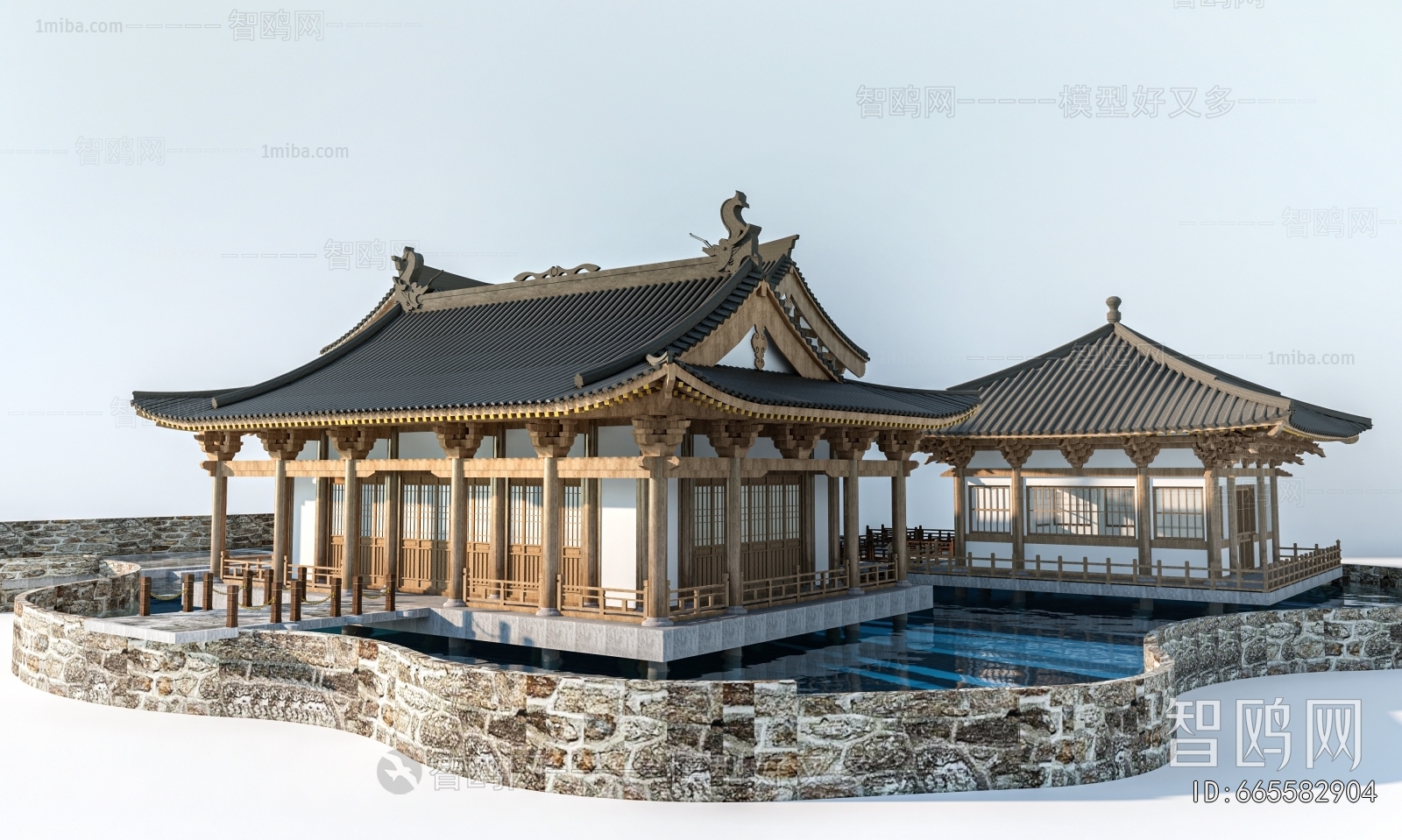 Chinese Style Ancient Architectural Buildings