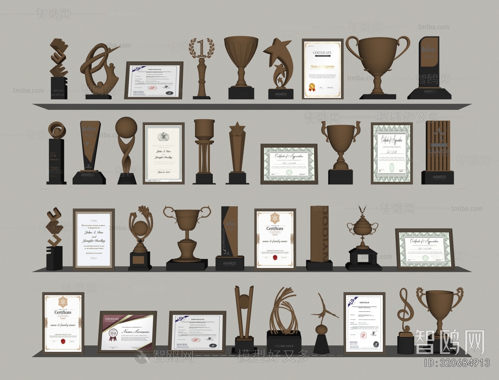 Modern Flag/badge/trophy/certificate