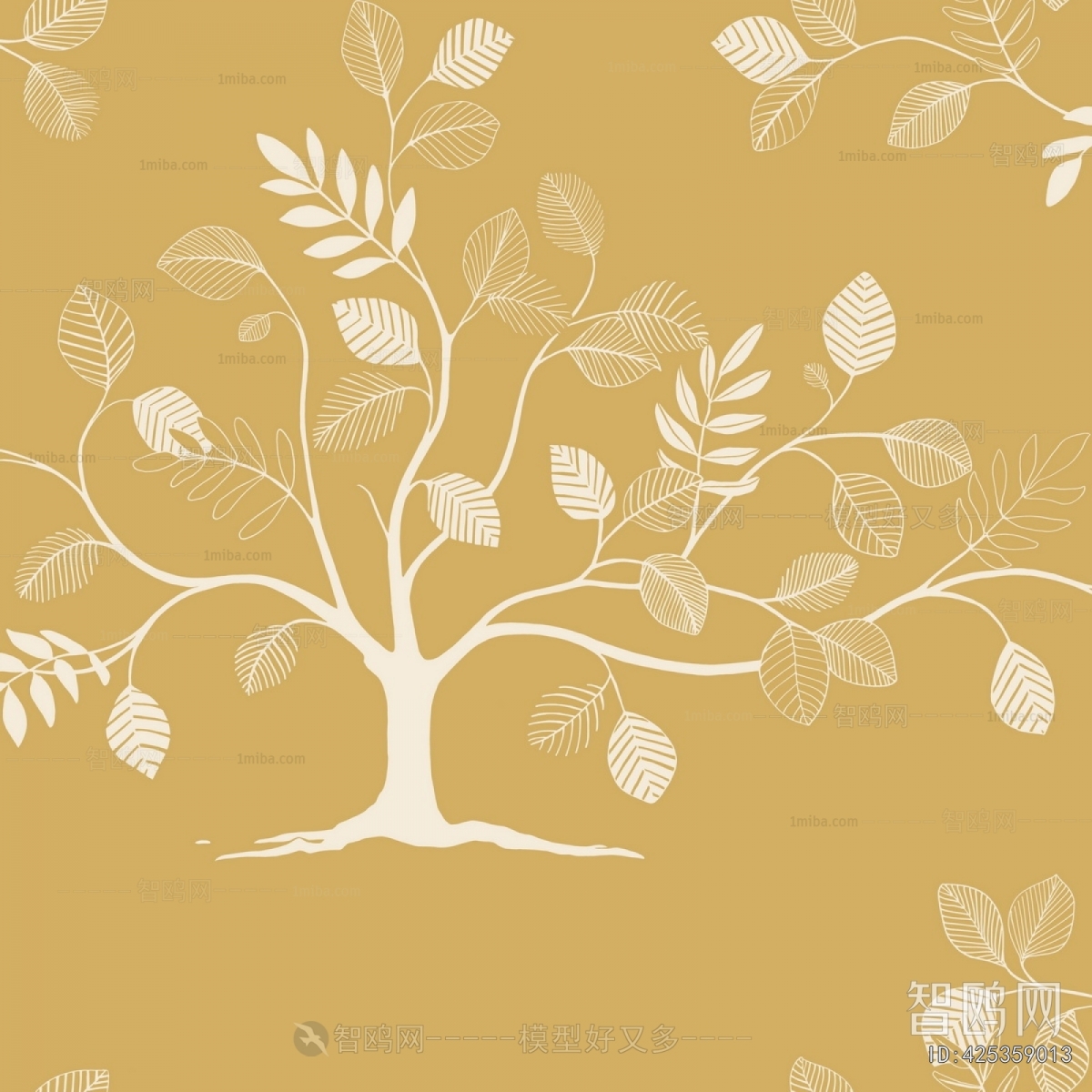Animal And Plant Pattern Wallpaper