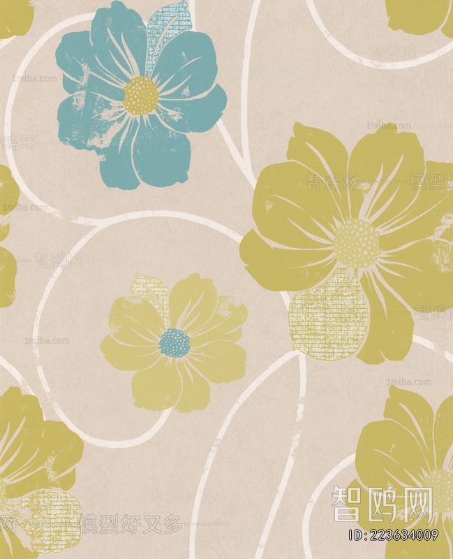 Animal And Plant Pattern Wallpaper