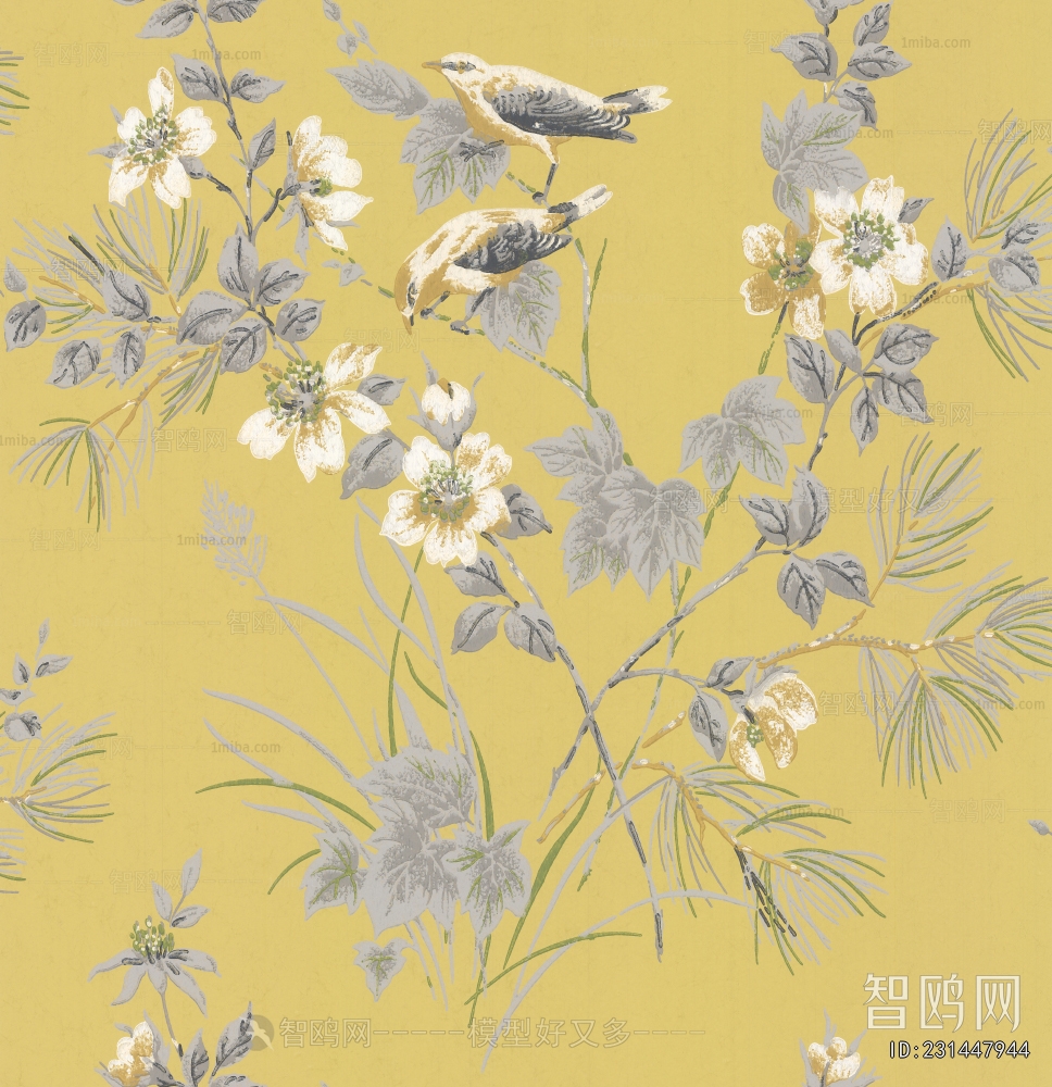 Animal And Plant Pattern Wallpaper