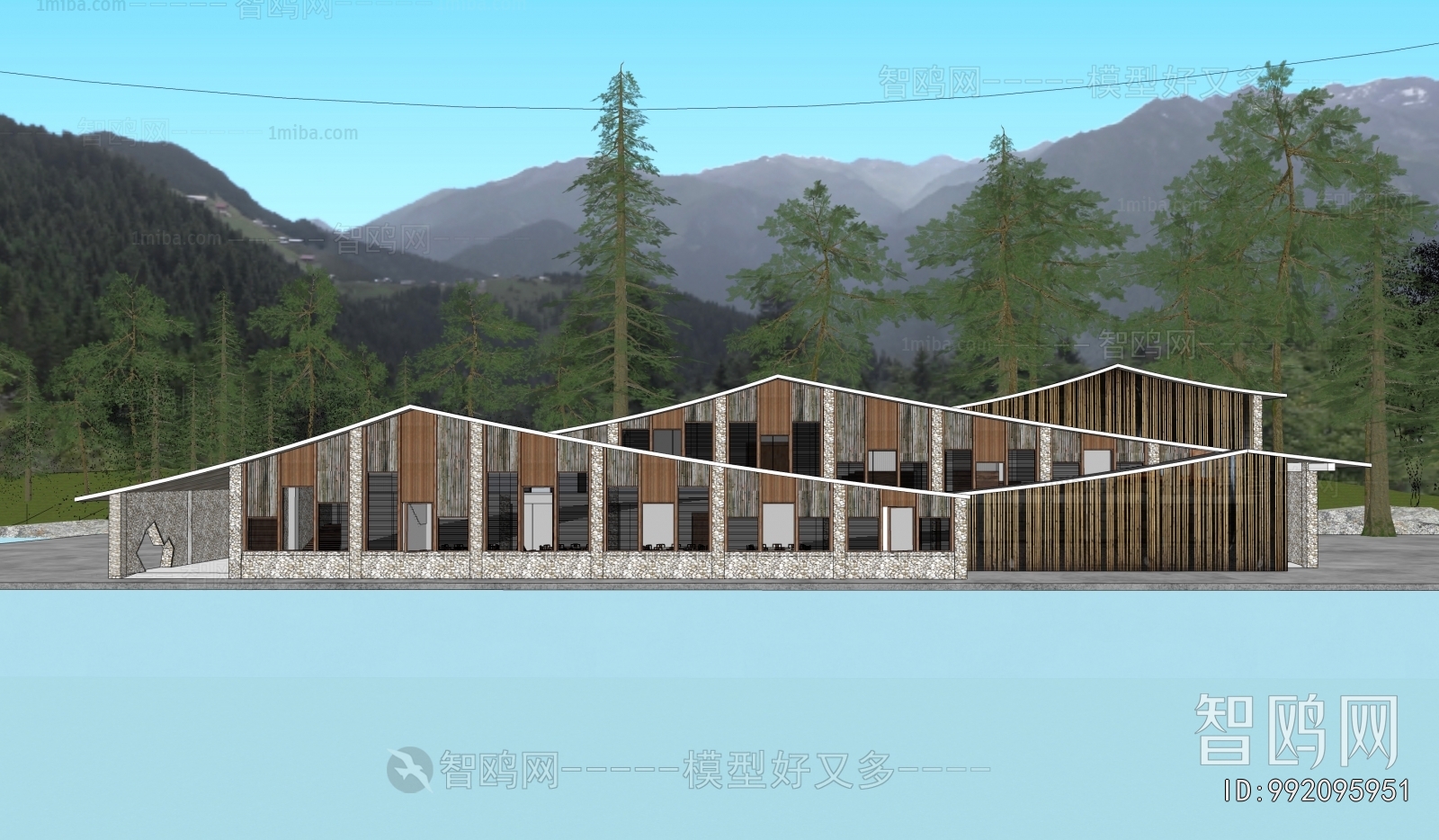 New Chinese Style Architecture Of Artistic Style