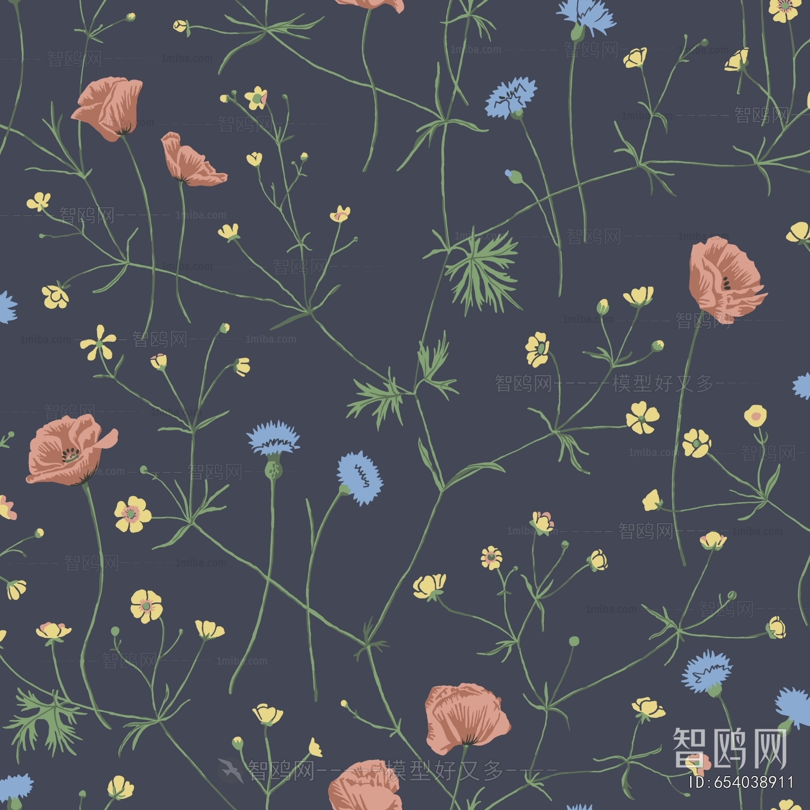 Animal And Plant Pattern Wallpaper