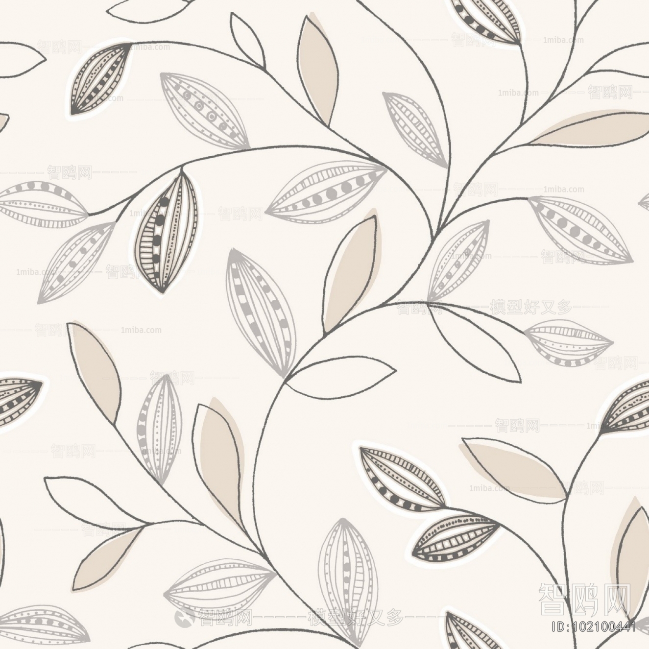 Animal And Plant Pattern Wallpaper