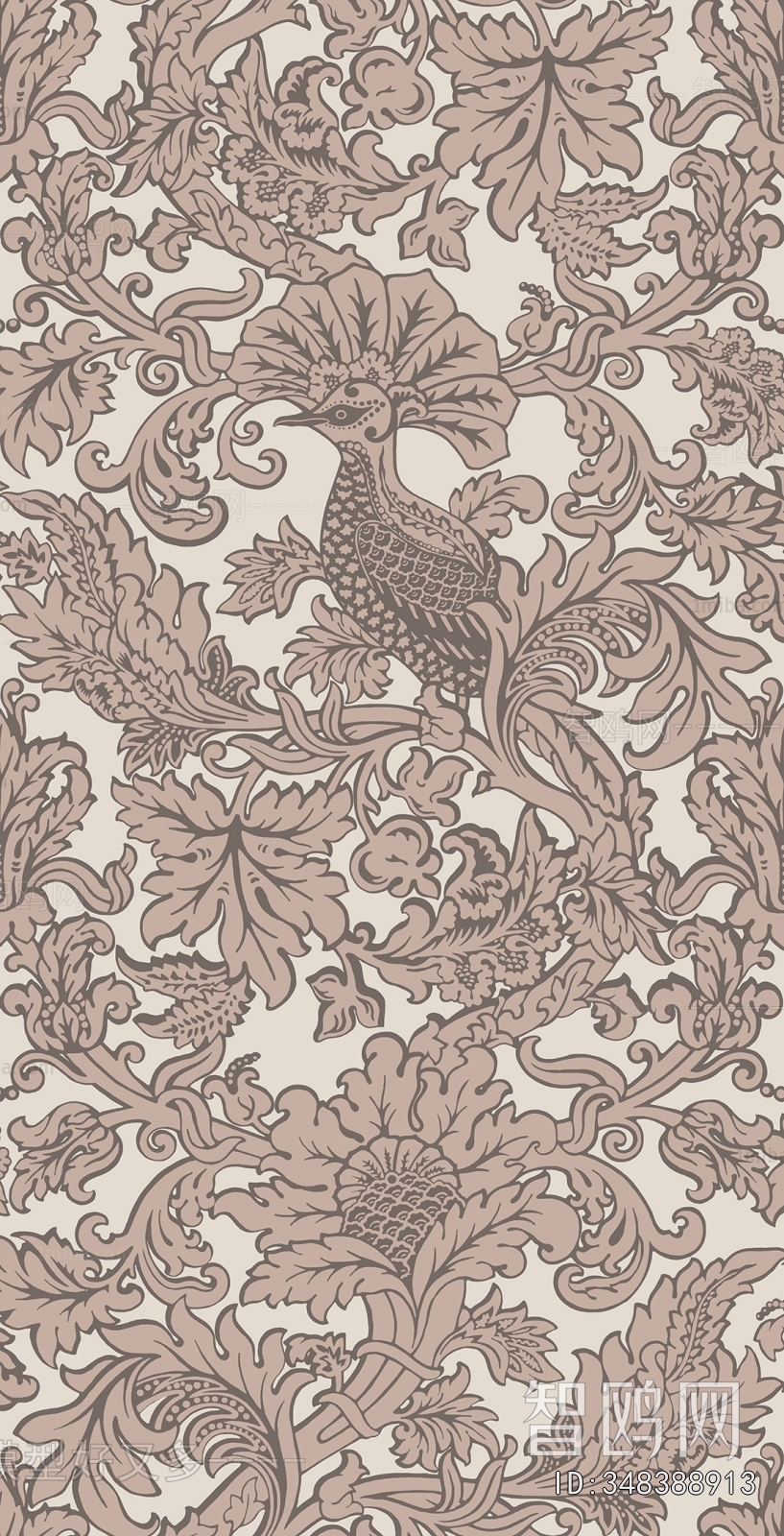 Animal And Plant Pattern Wallpaper