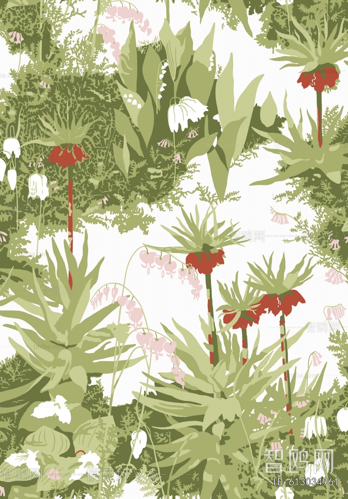Animal And Plant Pattern Wallpaper