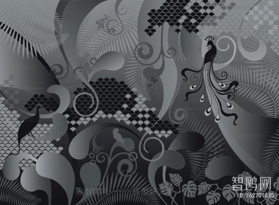 Animal And Plant Pattern Wallpaper