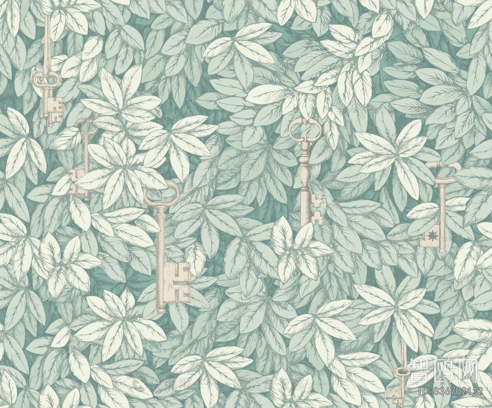 Animal And Plant Pattern Wallpaper