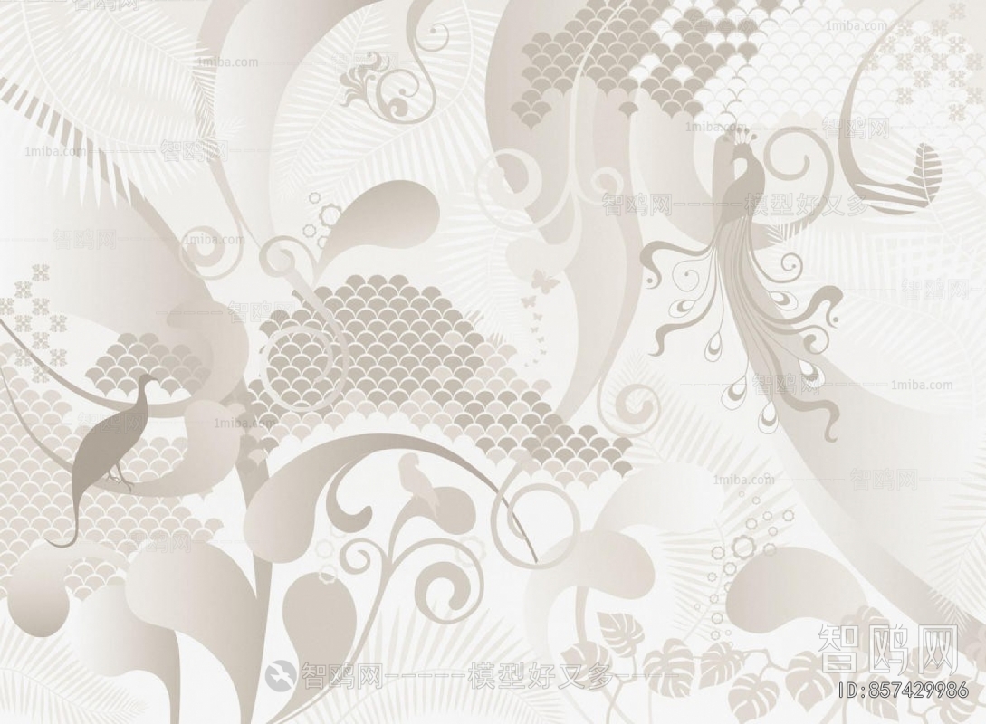 Animal And Plant Pattern Wallpaper