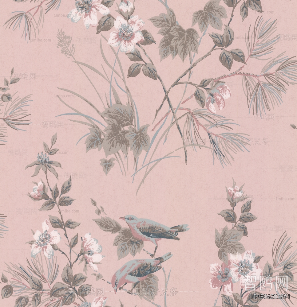 Animal And Plant Pattern Wallpaper