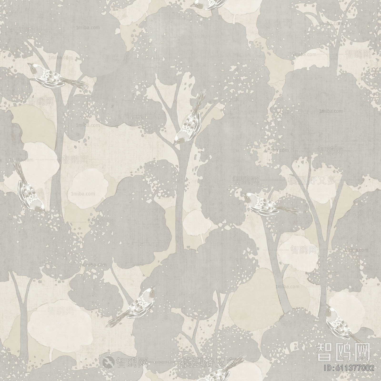 Animal And Plant Pattern Wallpaper