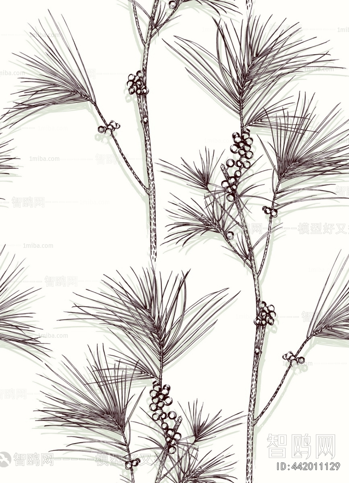 Animal And Plant Pattern Wallpaper