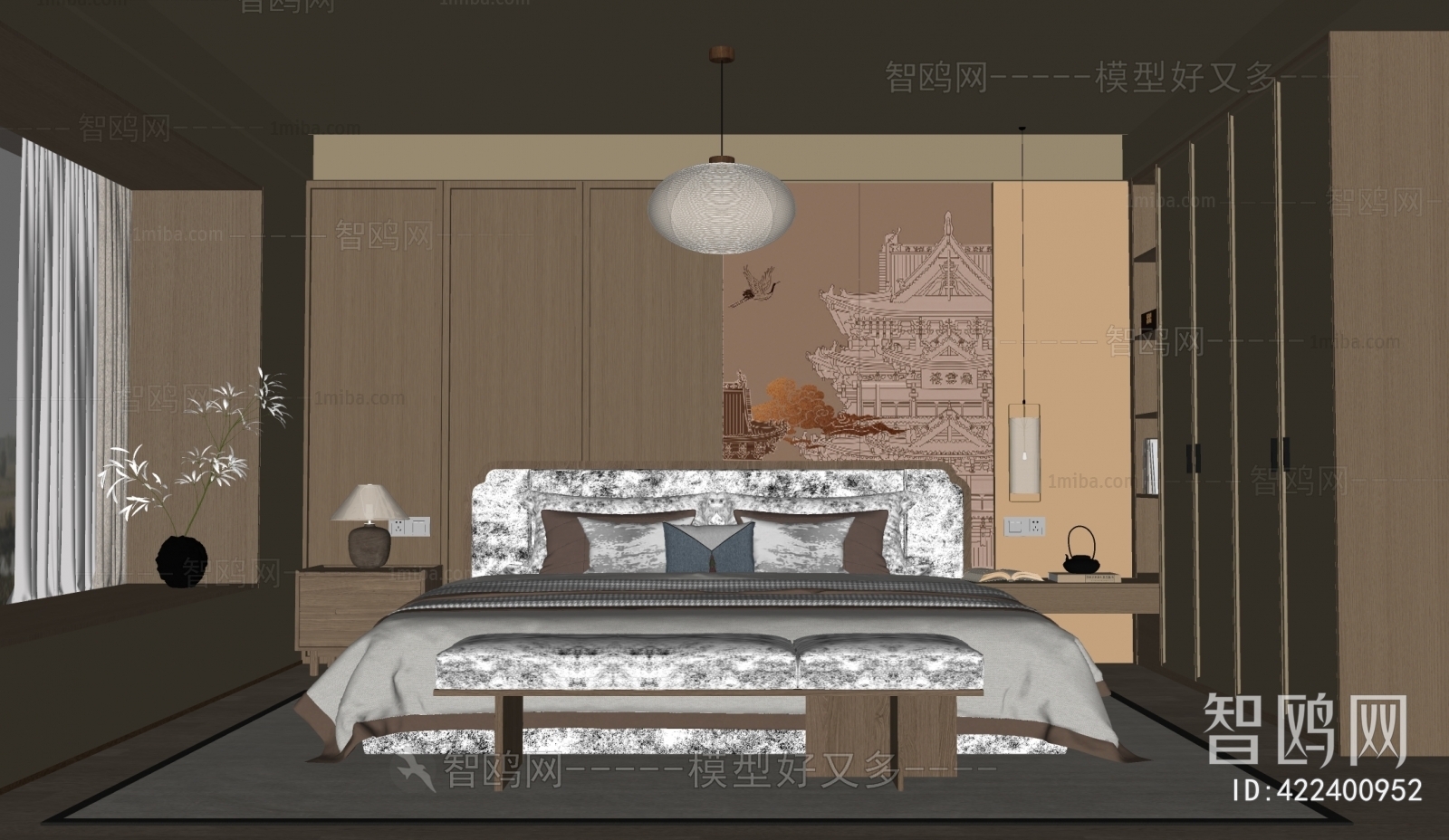 New Chinese Style Bedroom