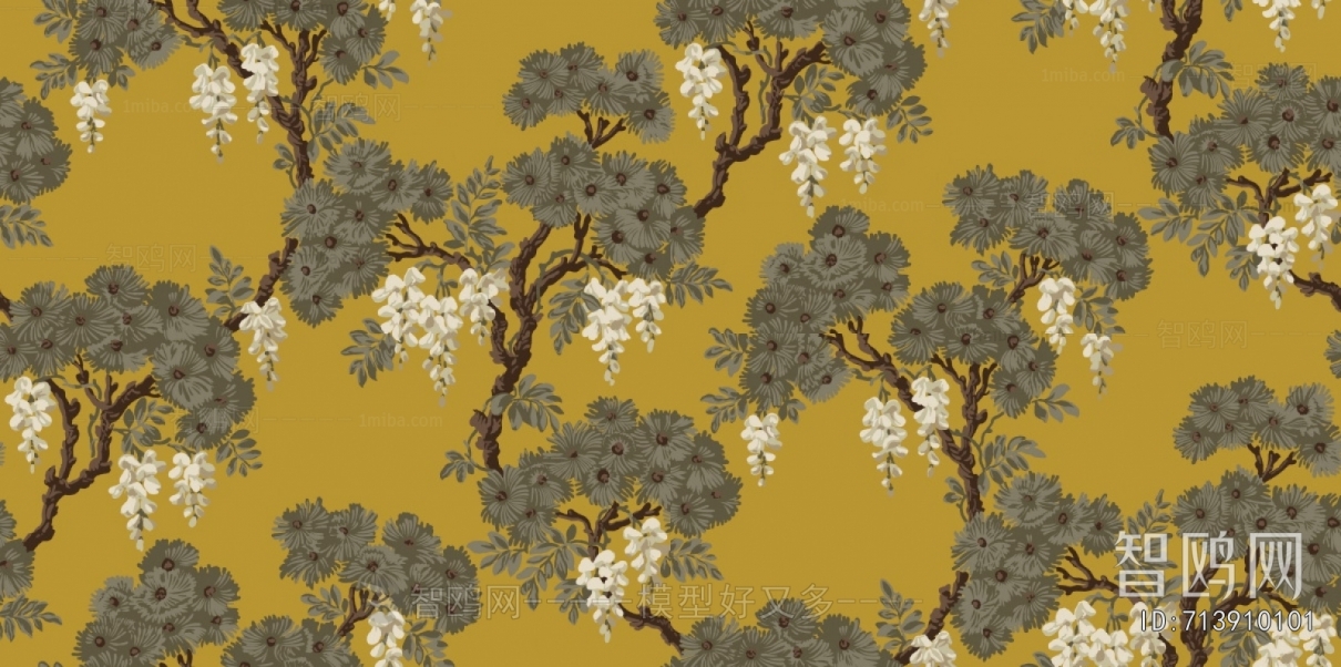 Animal And Plant Pattern Wallpaper