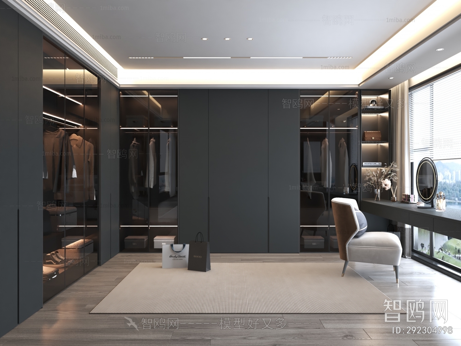 Modern Clothes Storage Area