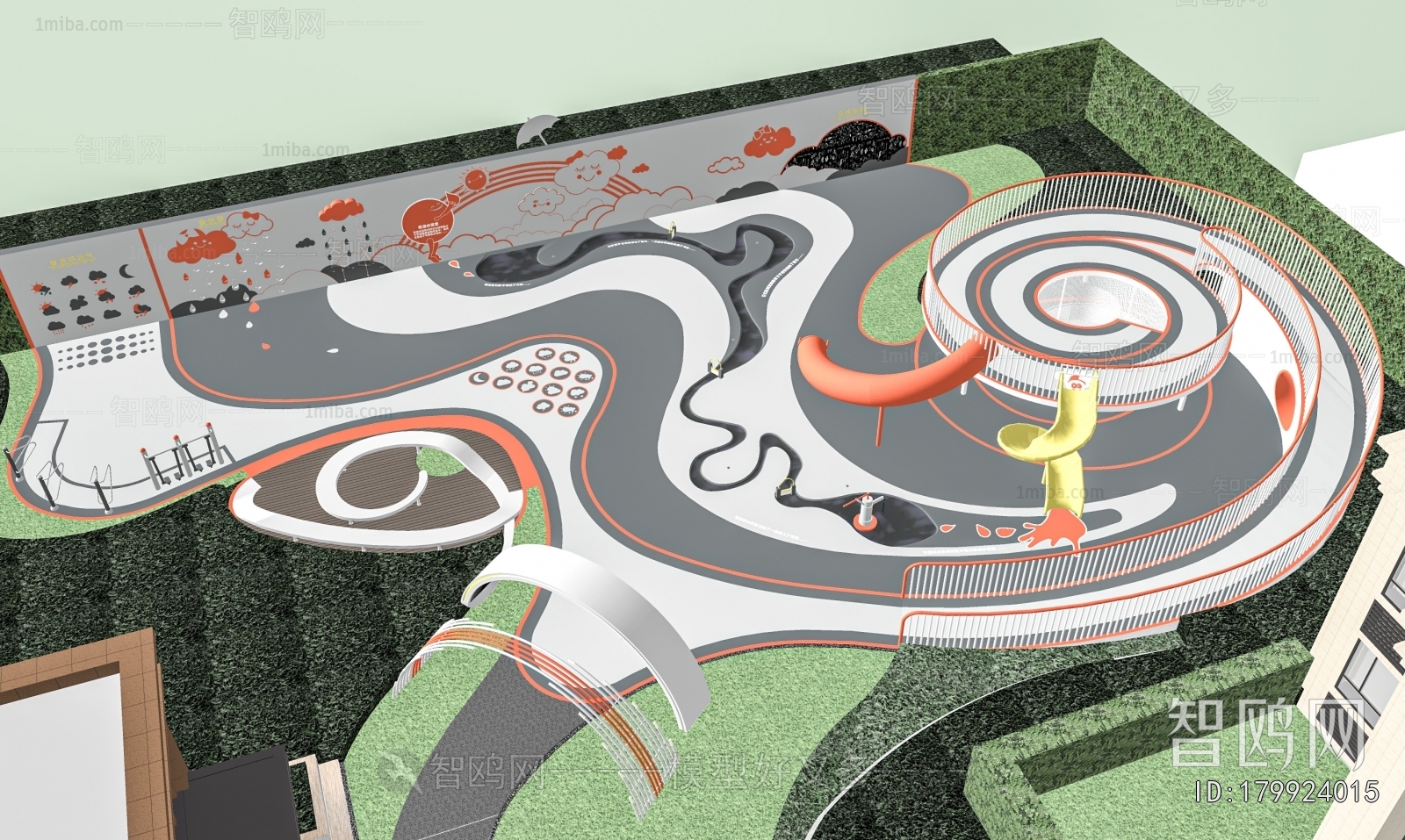 Modern Park Landscape