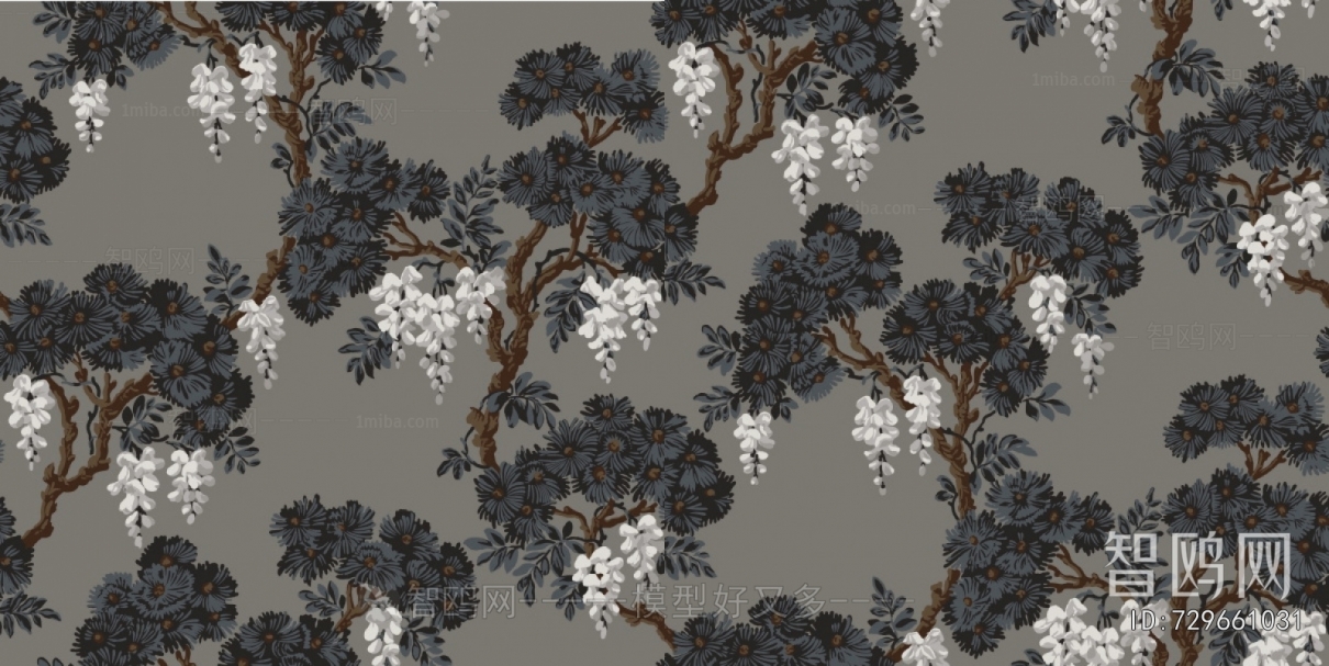 Animal And Plant Pattern Wallpaper