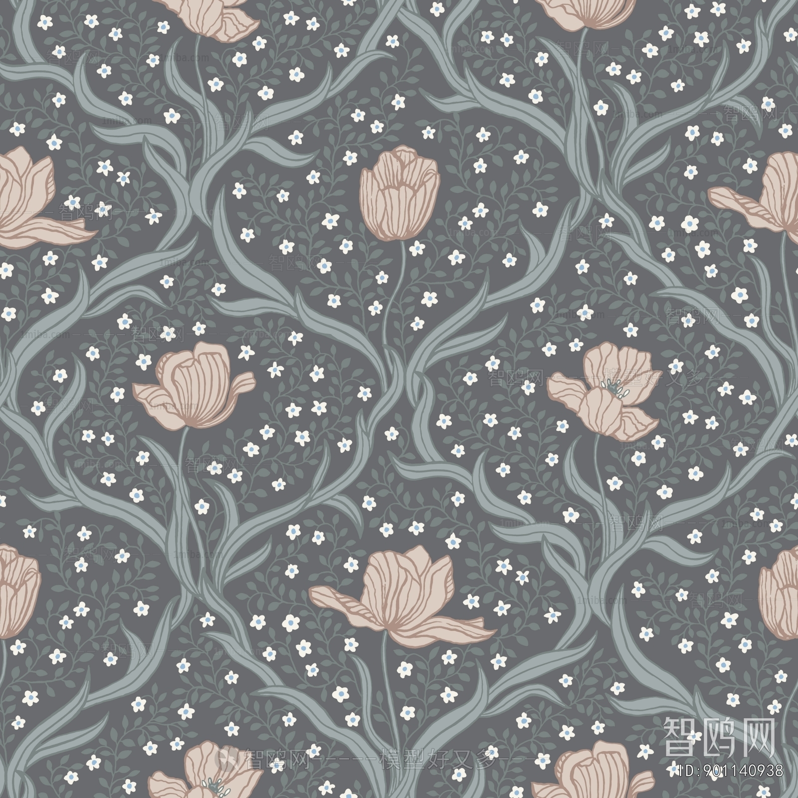 Animal And Plant Pattern Wallpaper