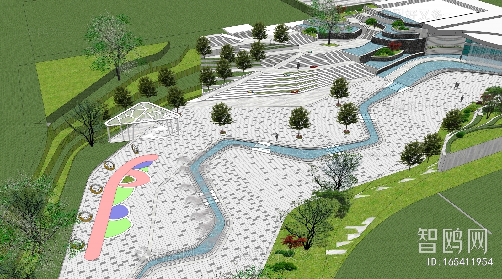 Modern Park Landscape