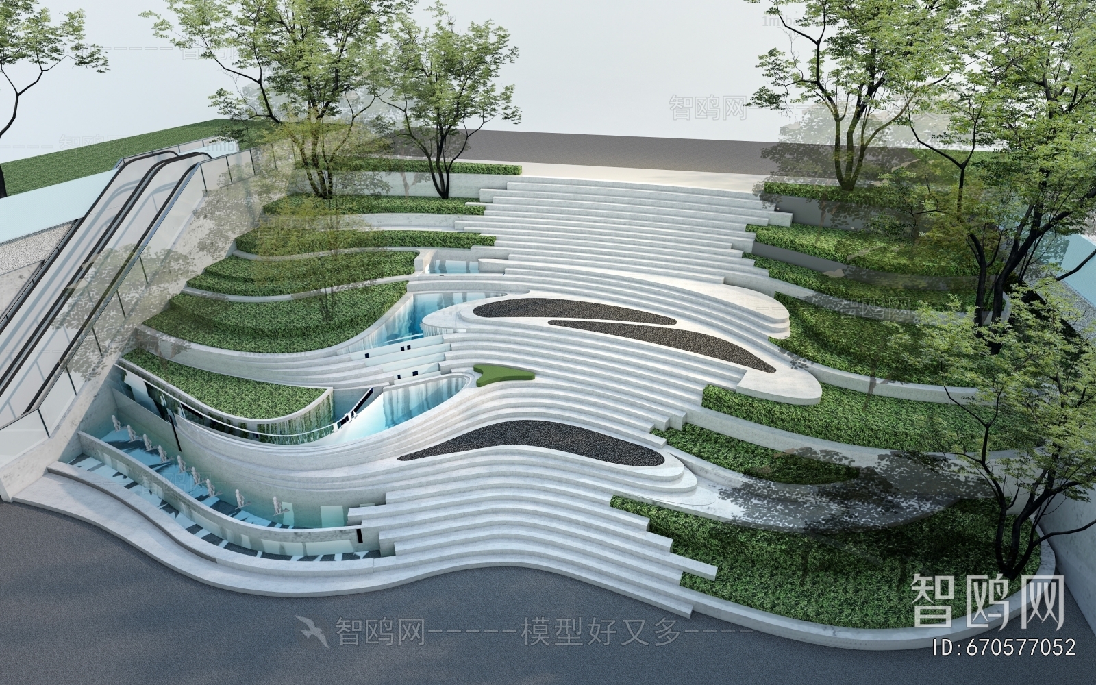 Modern Park Landscape