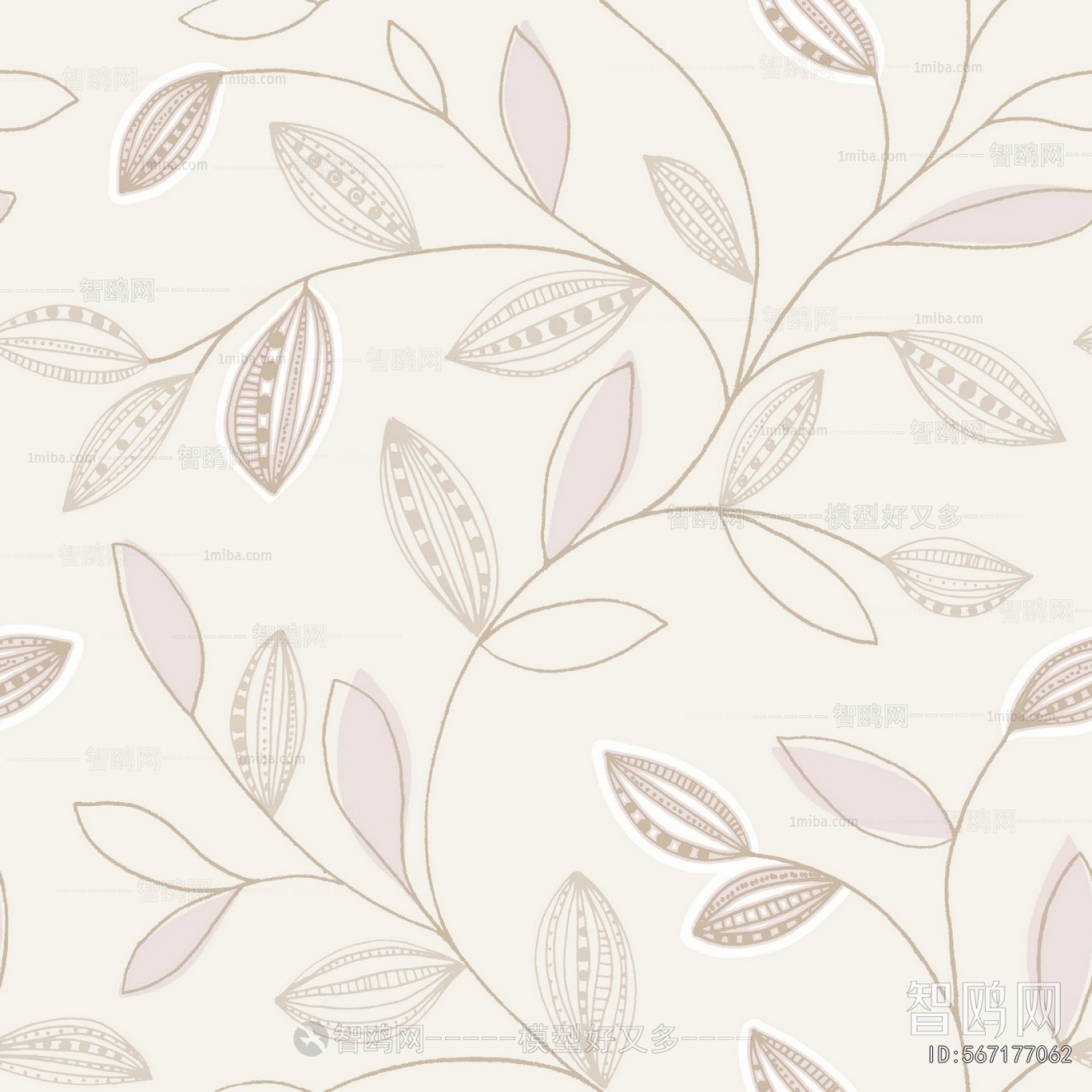 Animal And Plant Pattern Wallpaper