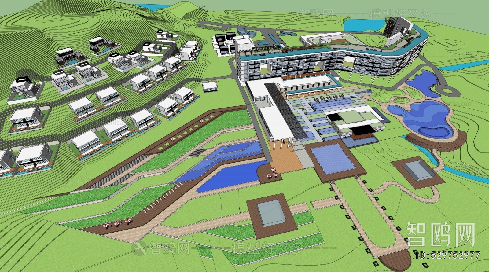 Modern Architectural Bird's-eye View Planning