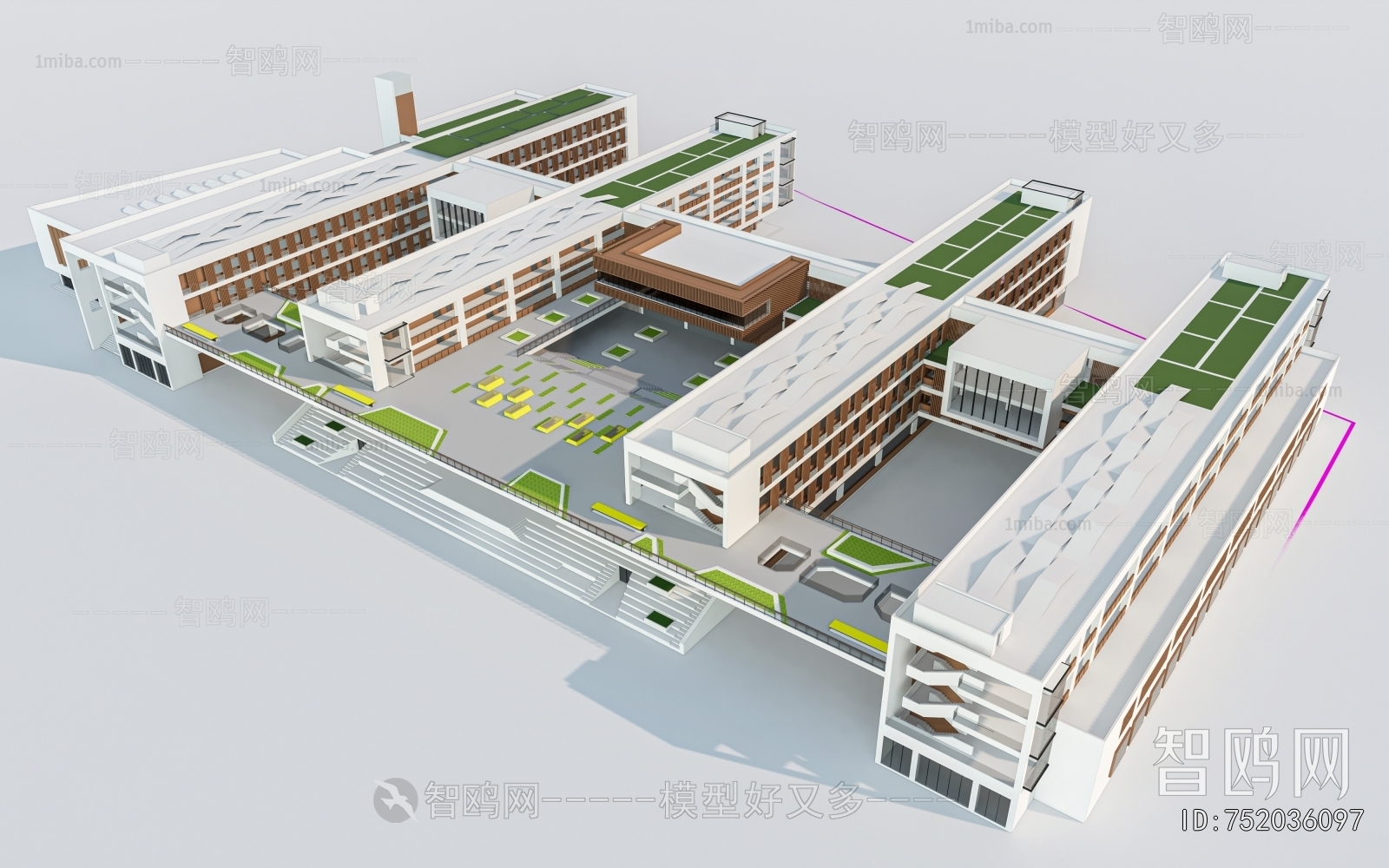 Modern Architectural Bird's-eye View Planning