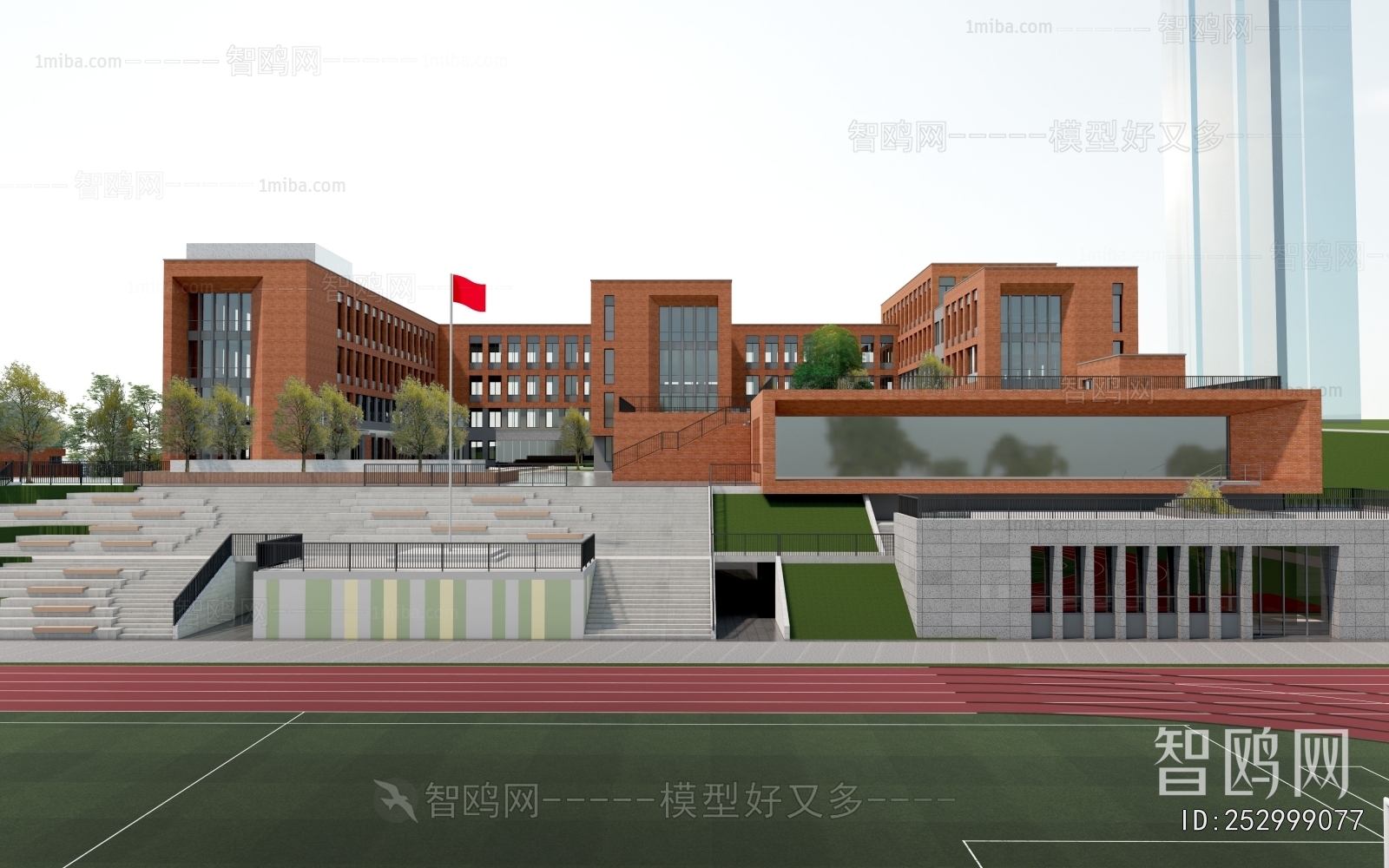 Modern Architectural Bird's-eye View Planning