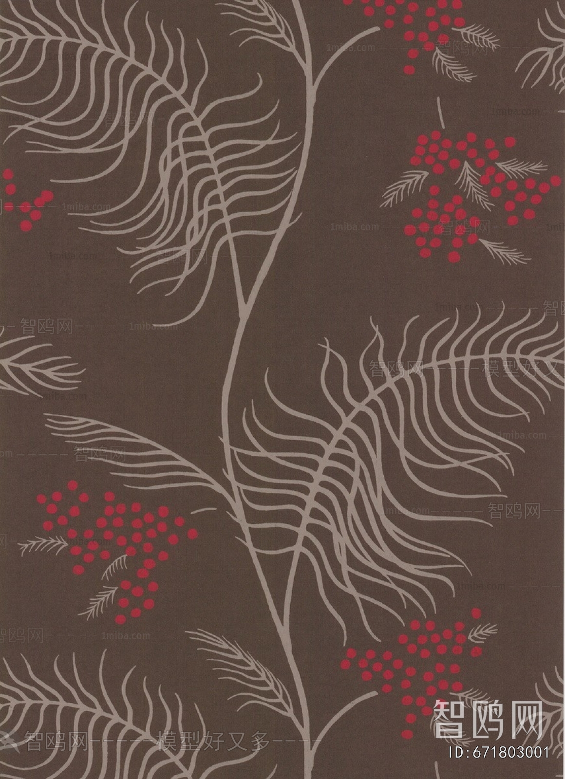 Animal And Plant Pattern Wallpaper