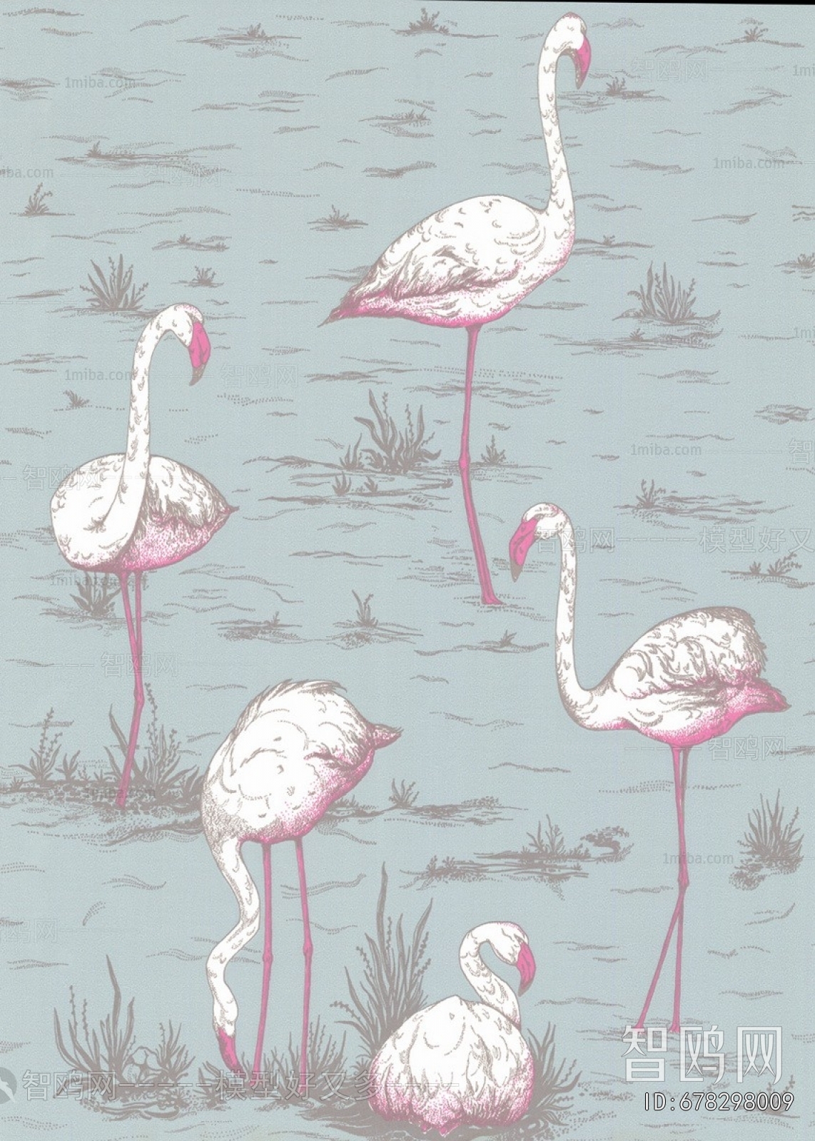 Animal And Plant Pattern Wallpaper