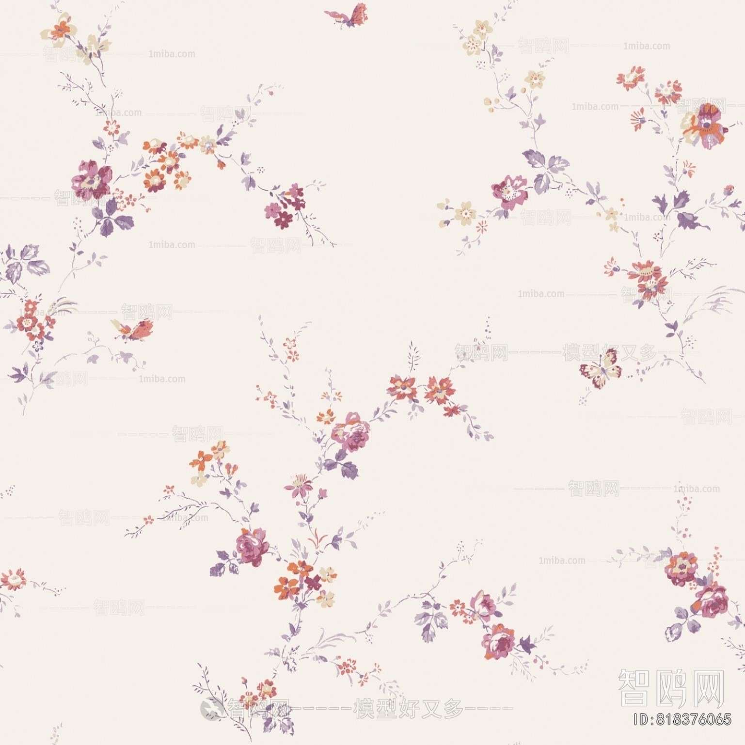 Animal And Plant Pattern Wallpaper