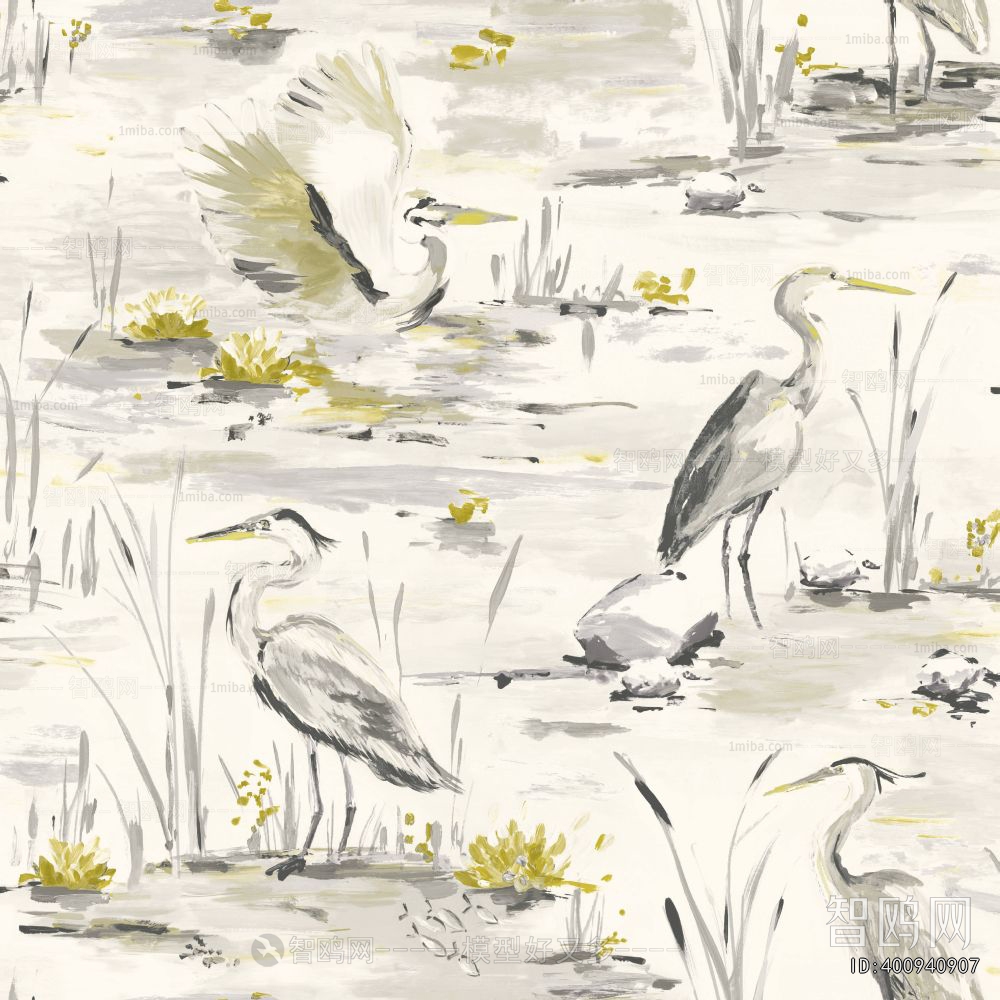 Animal And Plant Pattern Wallpaper