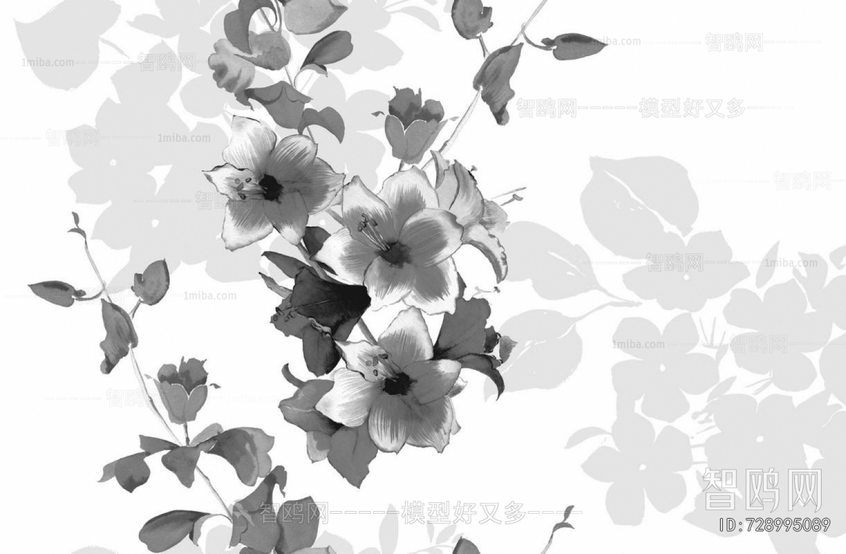 Animal And Plant Pattern Wallpaper