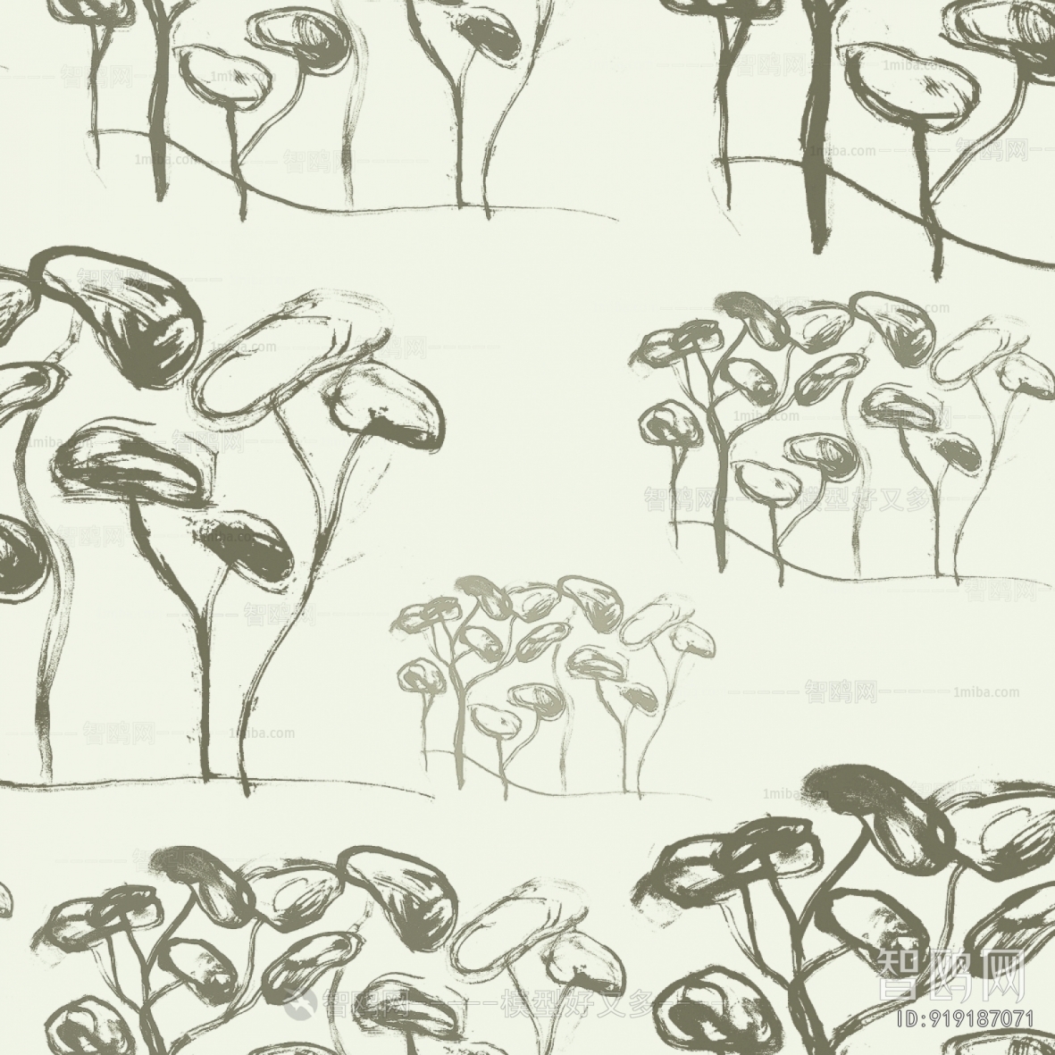 Animal And Plant Pattern Wallpaper