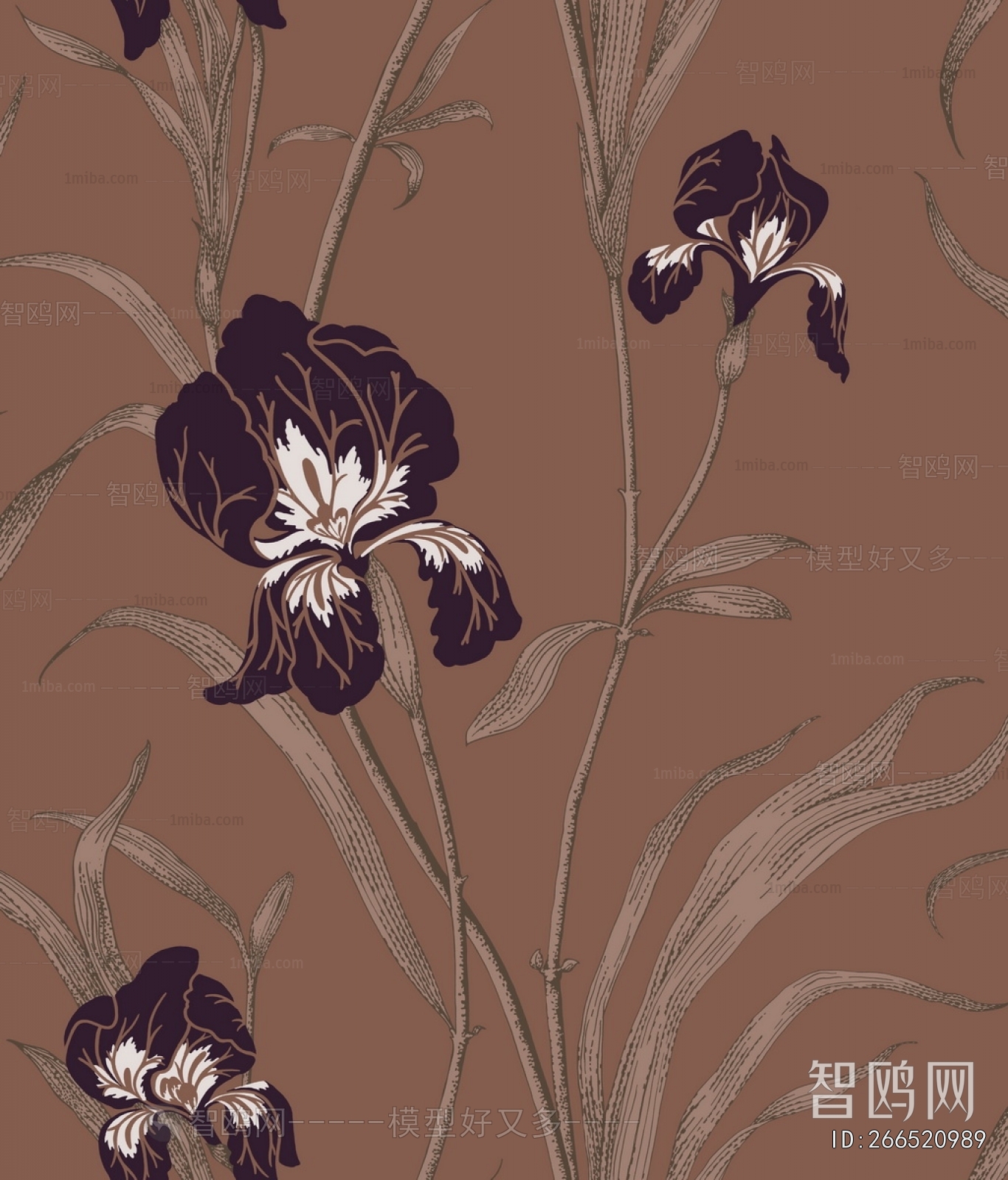 Animal And Plant Pattern Wallpaper