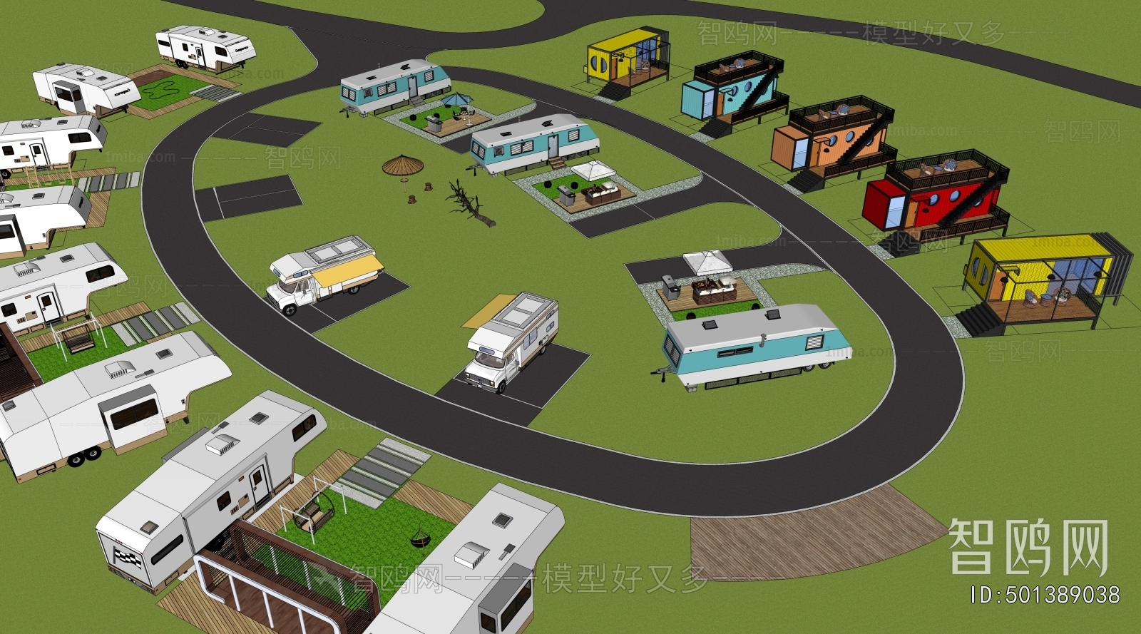 Modern Park Landscape