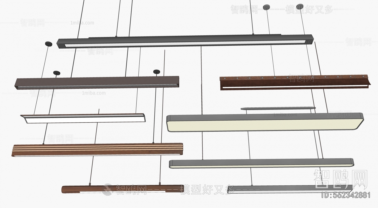 Modern Long Chandelier