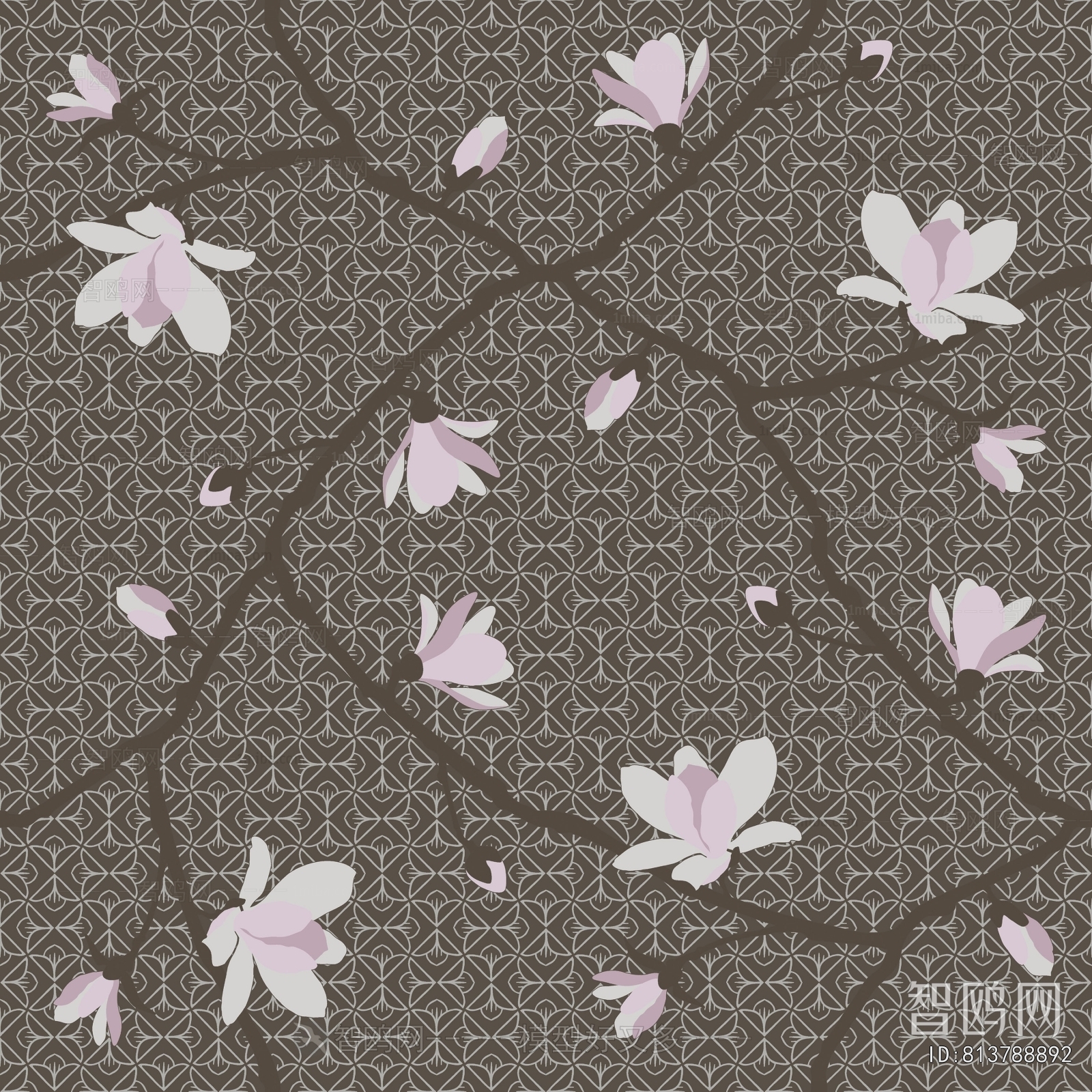 Animal And Plant Pattern Wallpaper