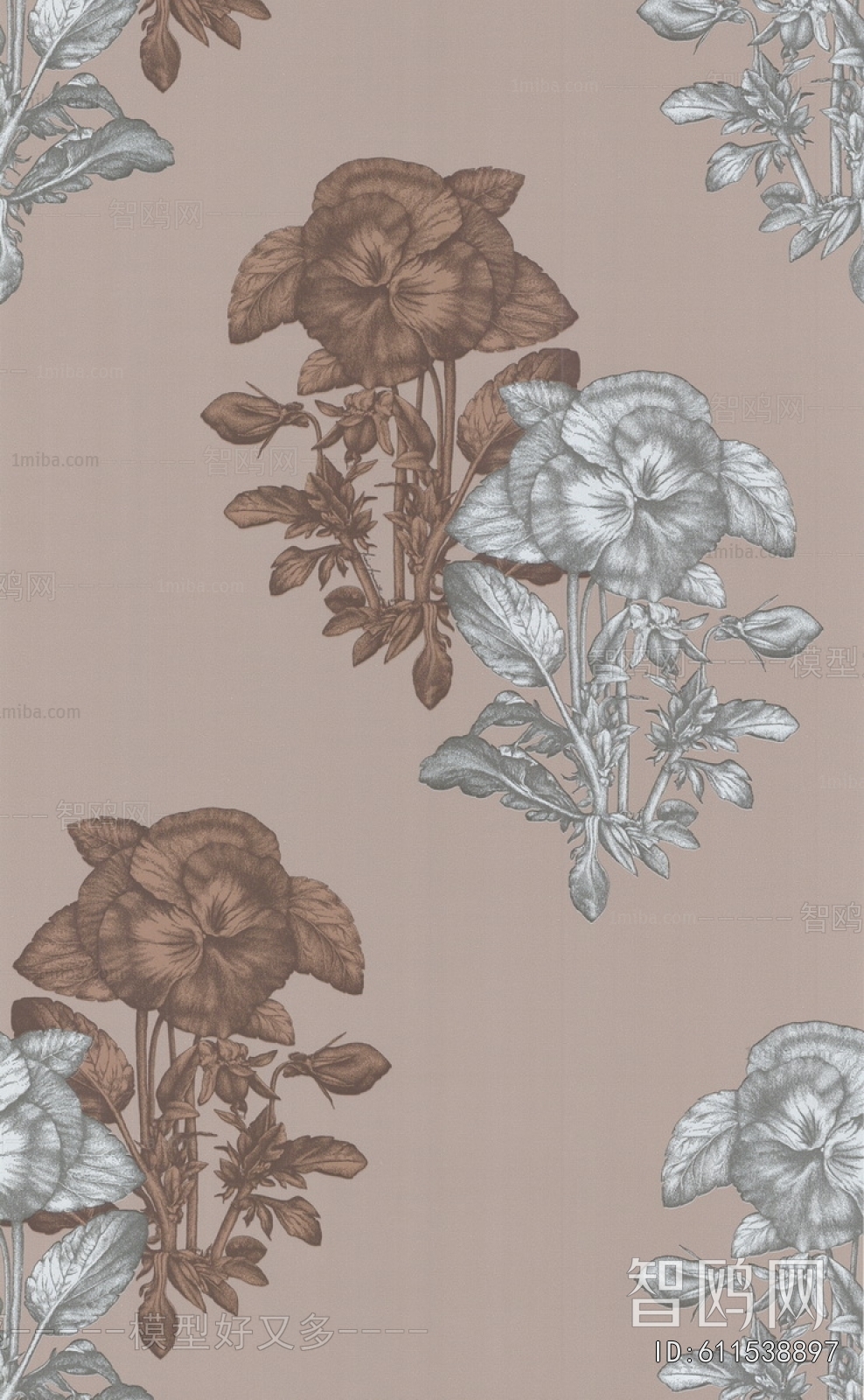 Animal And Plant Pattern Wallpaper