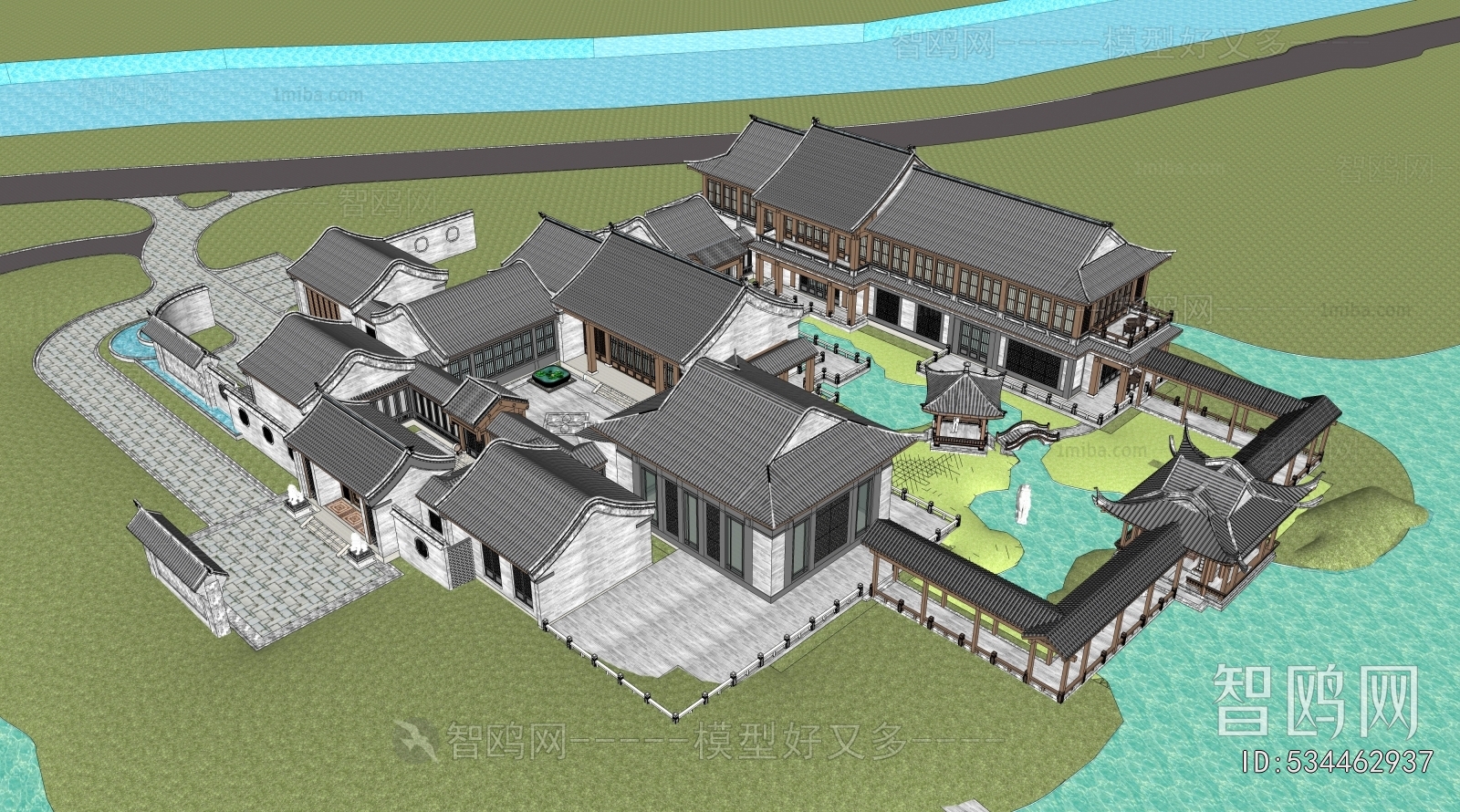 Chinese Style Architectural Bird's-eye View Planning