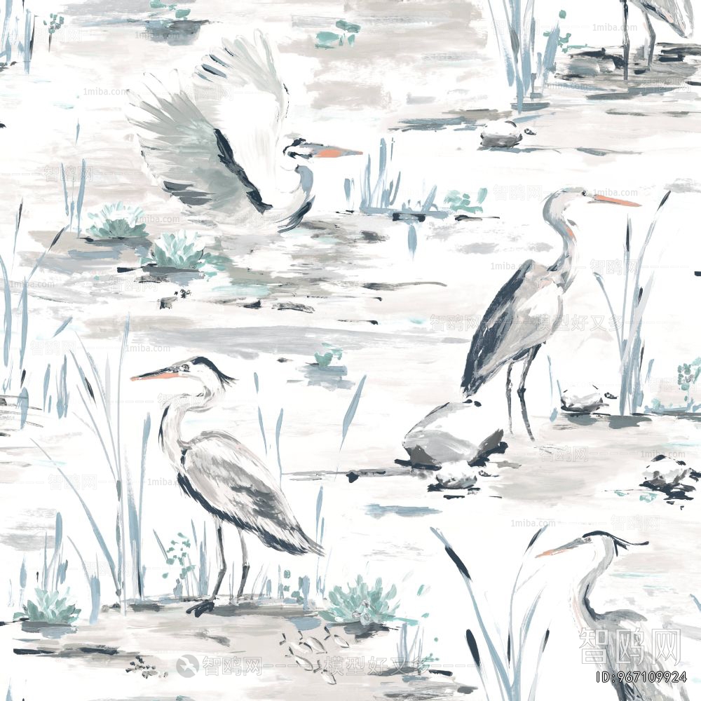 Animal And Plant Pattern Wallpaper