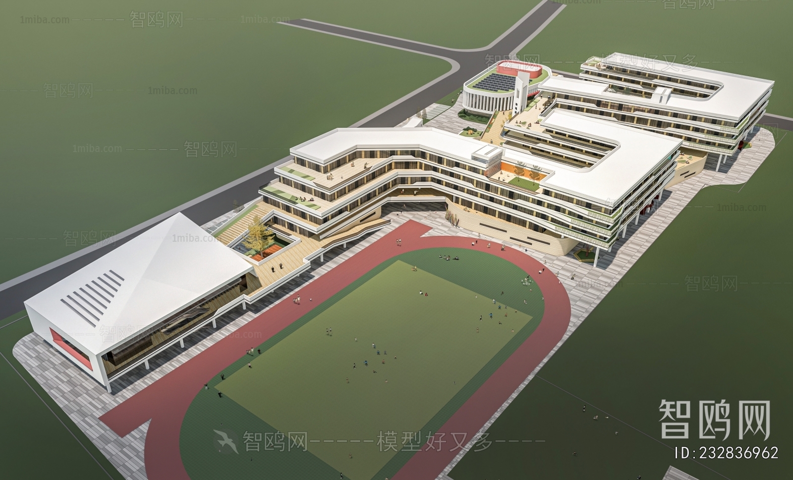 Modern Architectural Bird's-eye View Planning