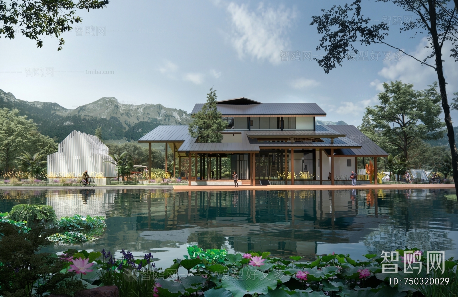 New Chinese Style Appearance Of Commercial Building