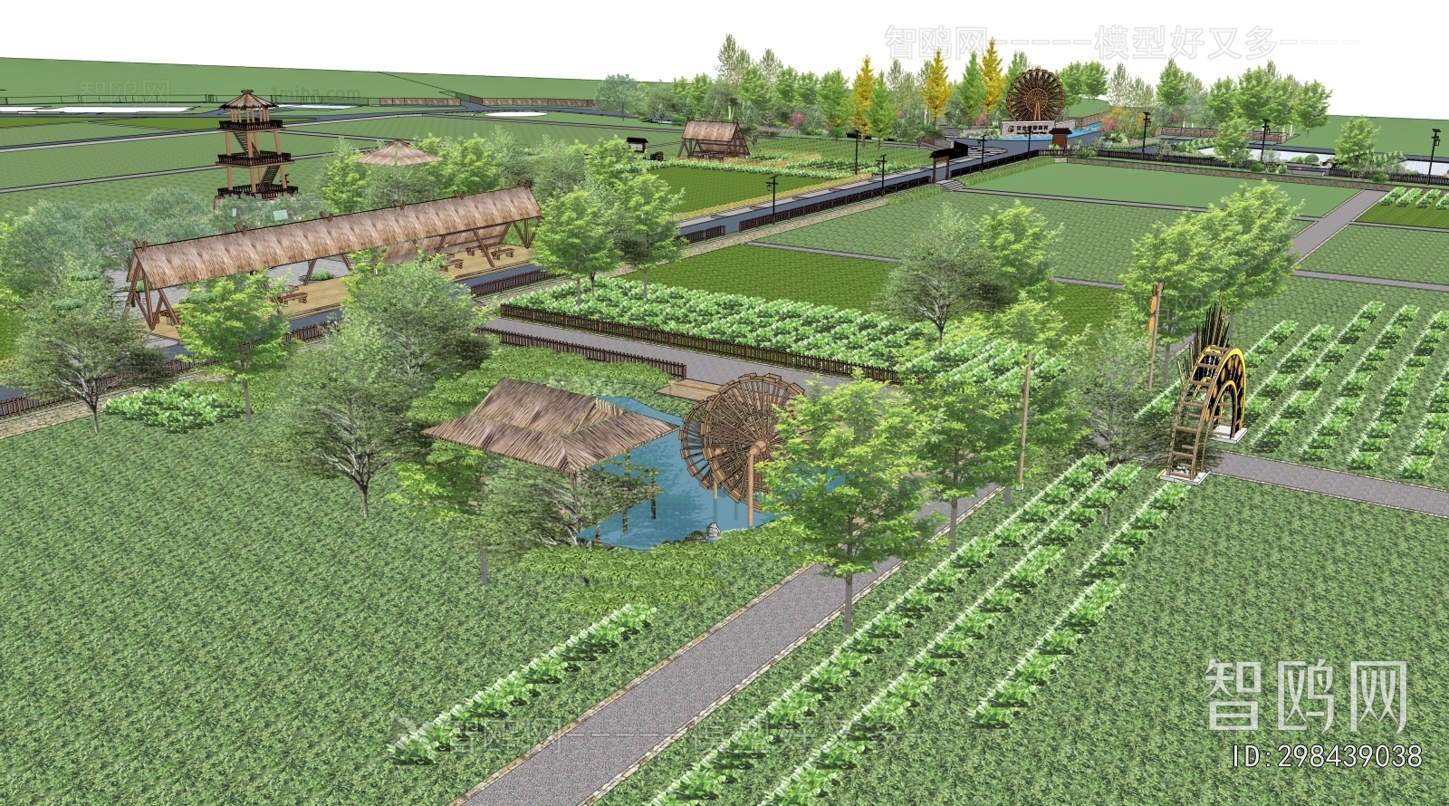 Modern Architectural Bird's-eye View Planning